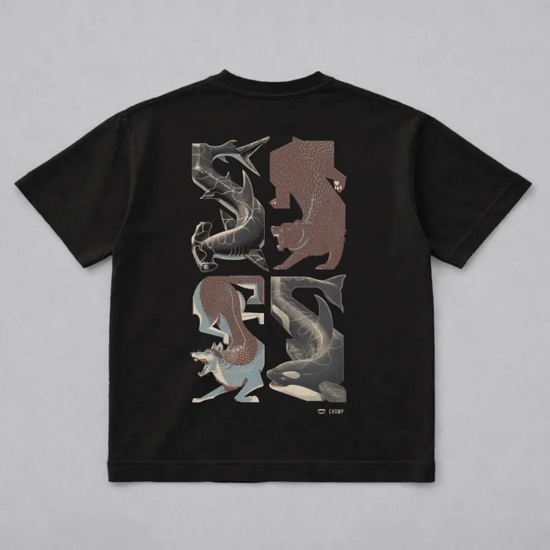 Tessellation Black Boxy Tee made by Chomp