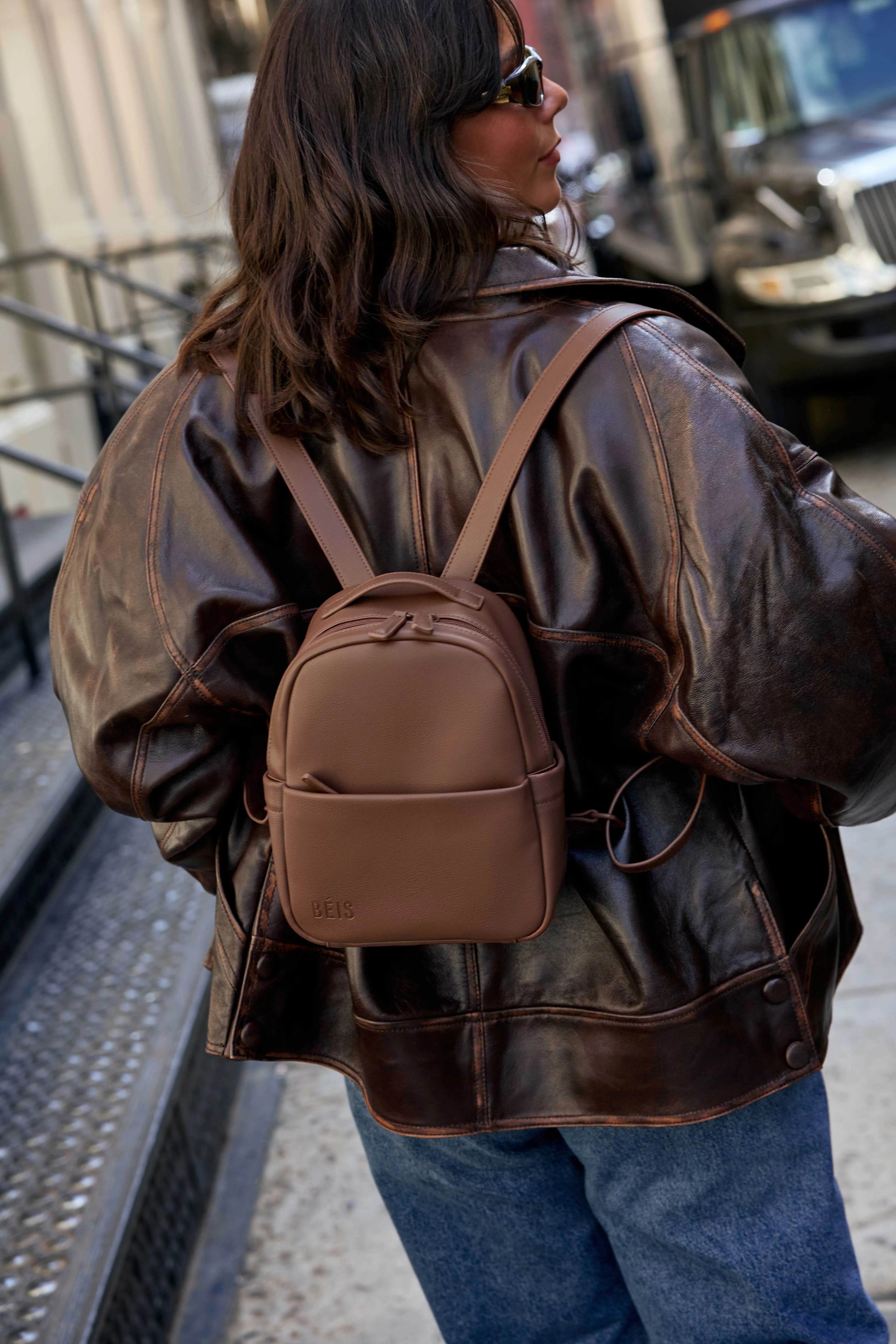 The Essential Mini Backpack in Maple sold by Beis product image thumbnail 2