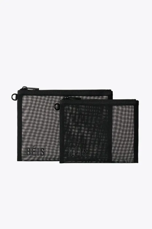 The Mesh Pouch Duo in Black sold by Beis