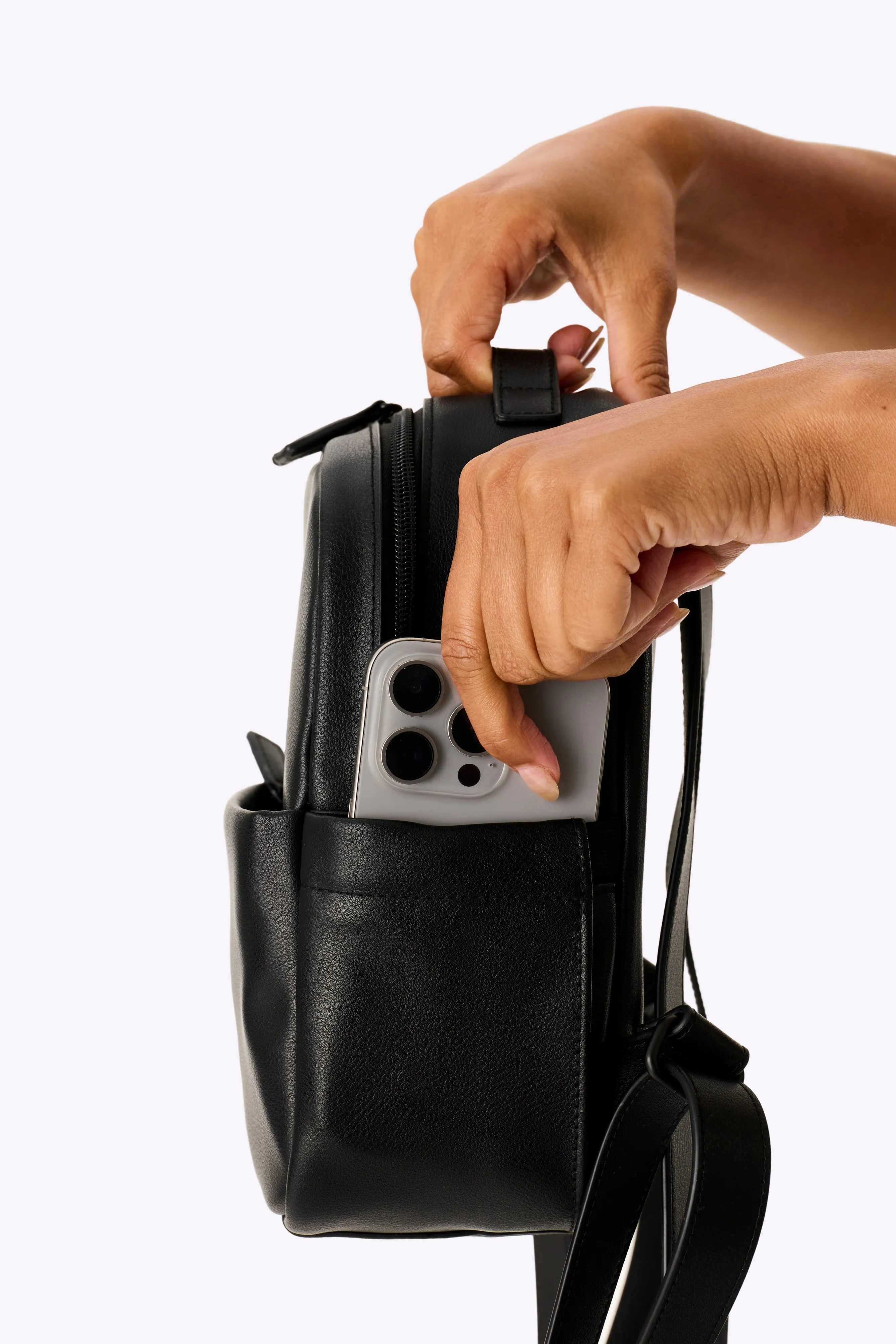 The Essential Mini Backpack in Black sold by Beis product image thumbnail 3