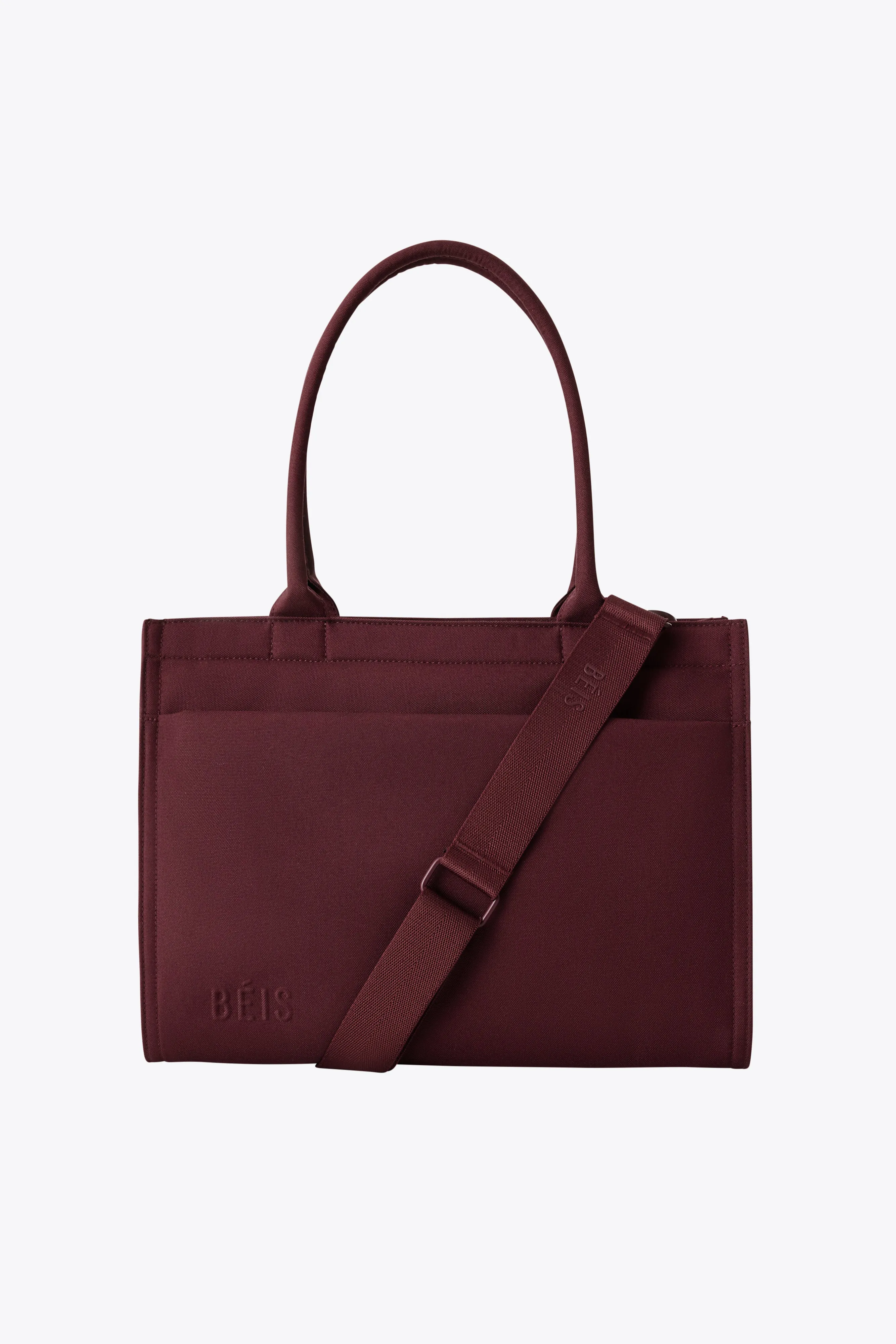 The Book Tote in Burgundy sold by Beis