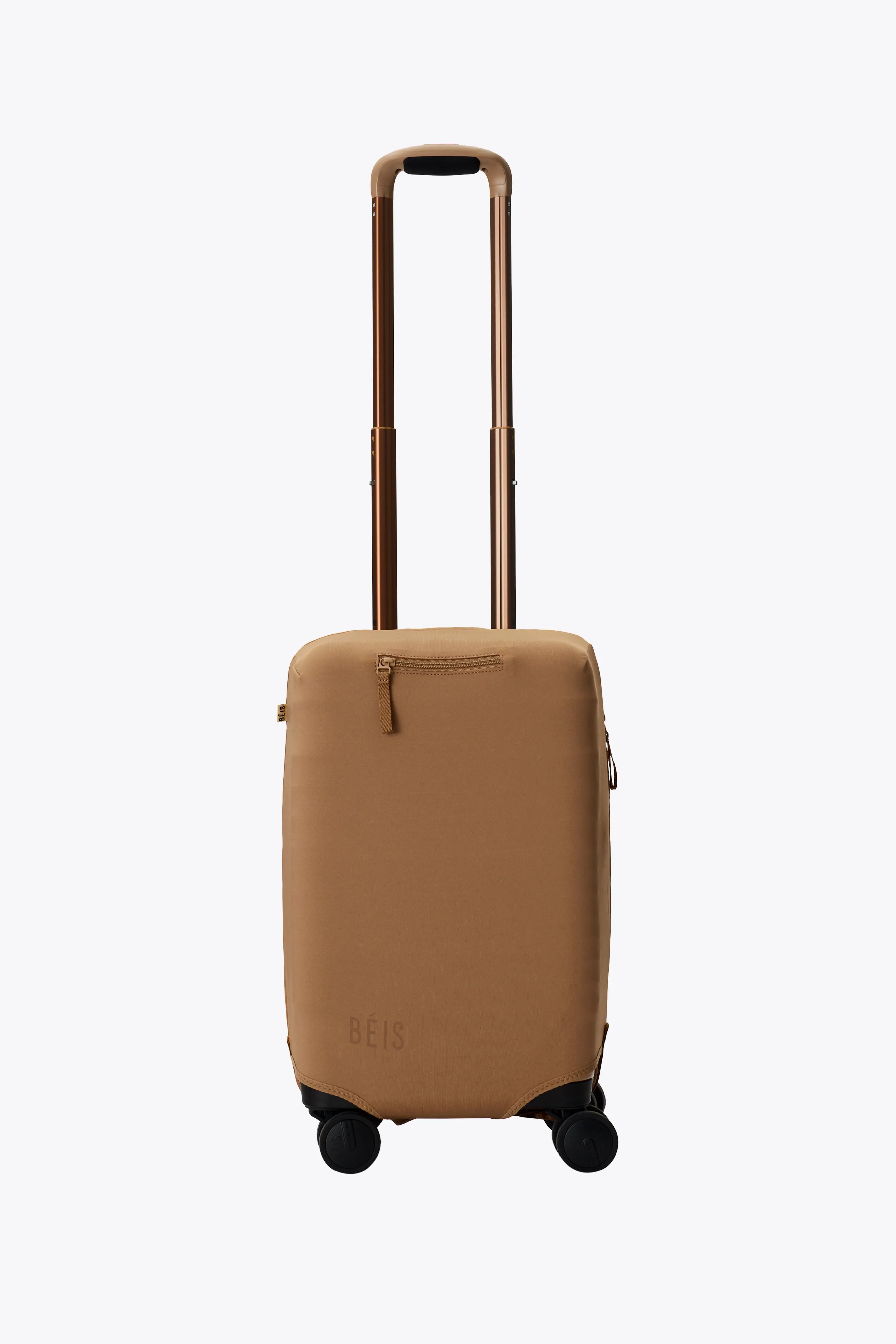 The Small Carry-On Luggage Cover in Camel sold by Beis