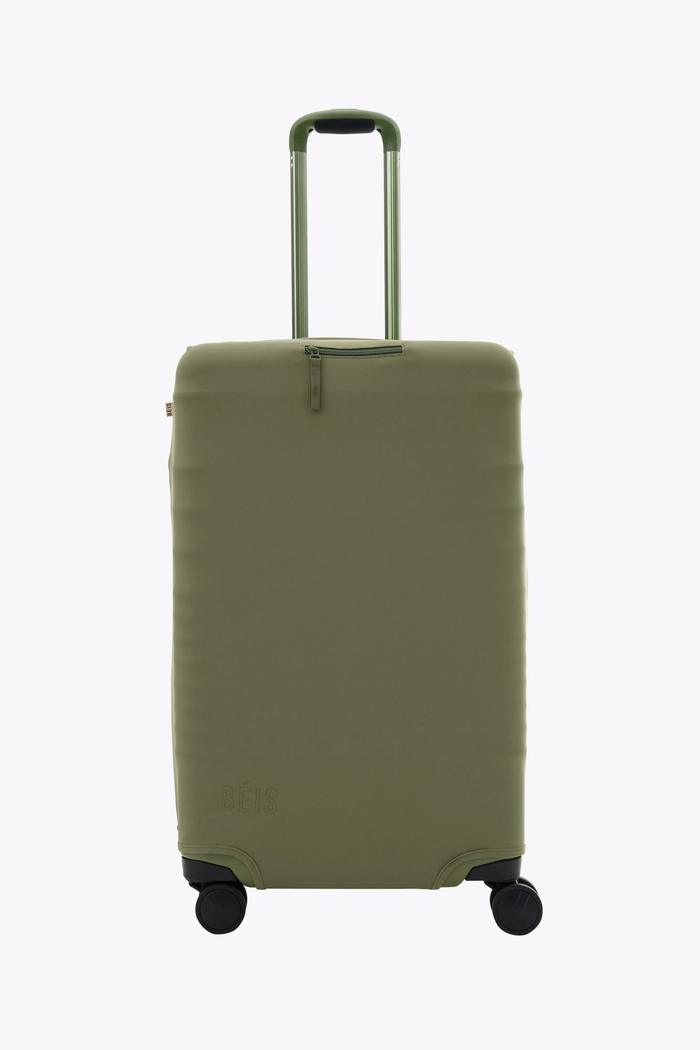 The Medium Check-In Luggage Cover in Olive sold by Beis