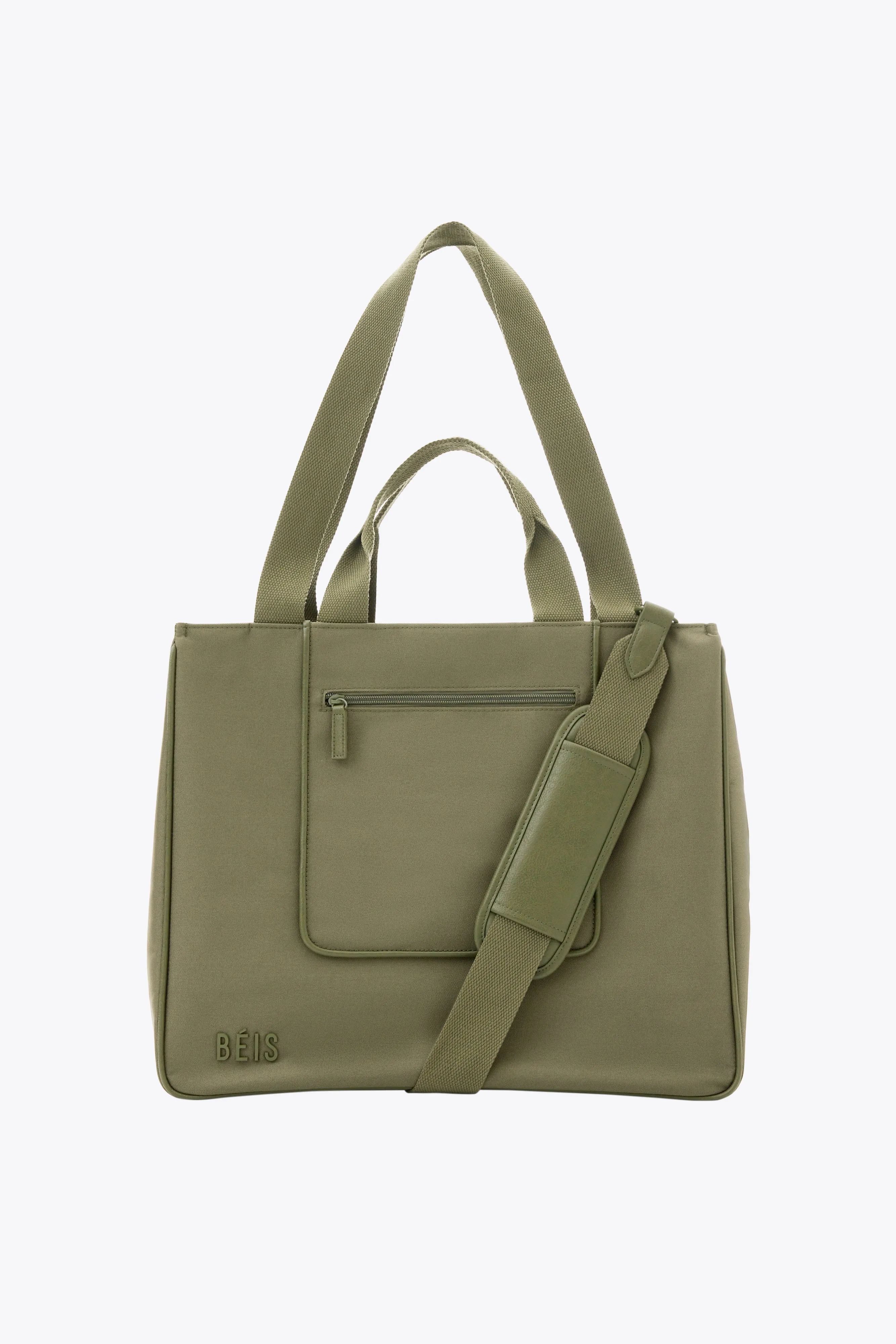 The East To West Tote in Olive sold by Beis