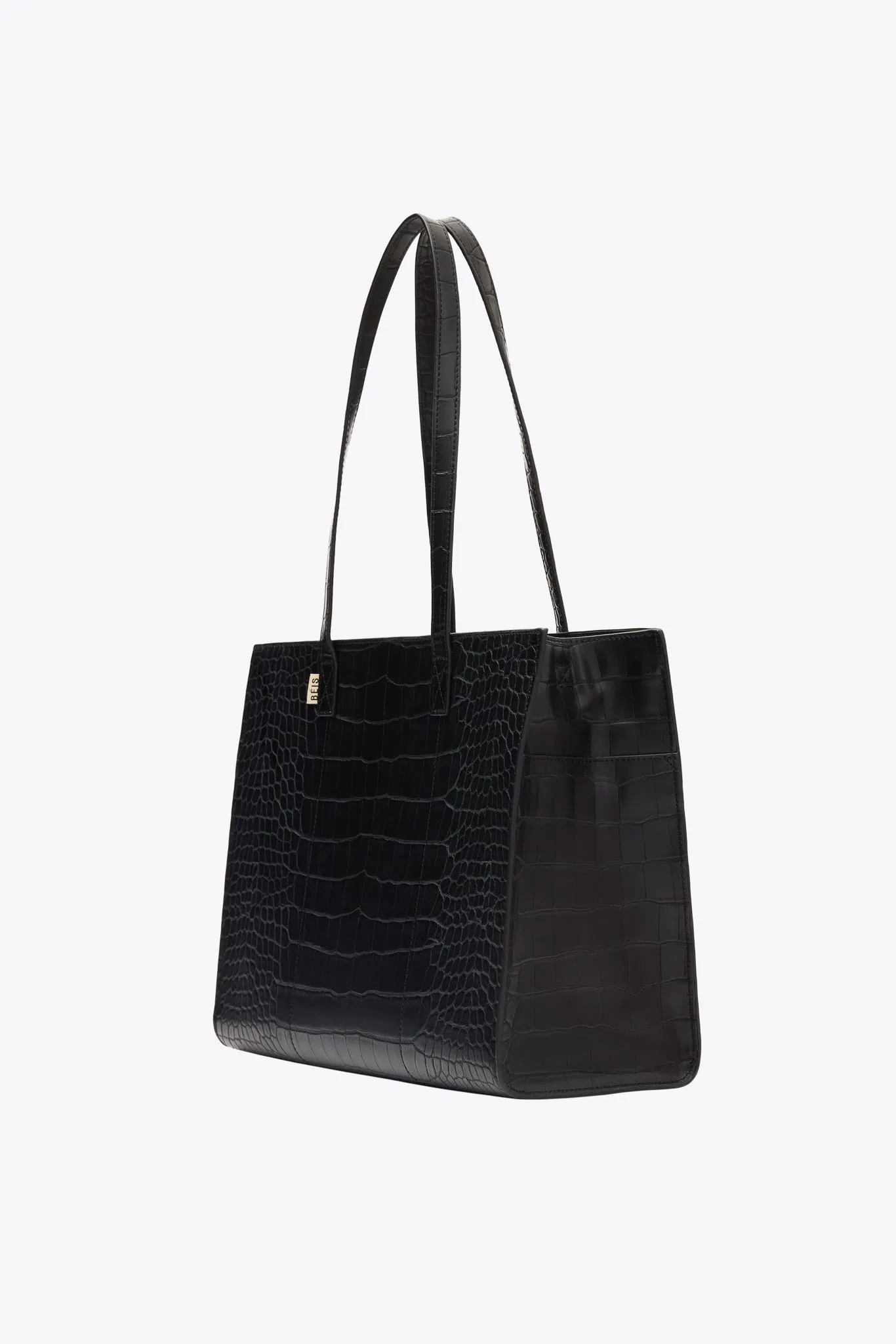 The Work Tote in Black Croc sold by Beis product image thumbnail 2