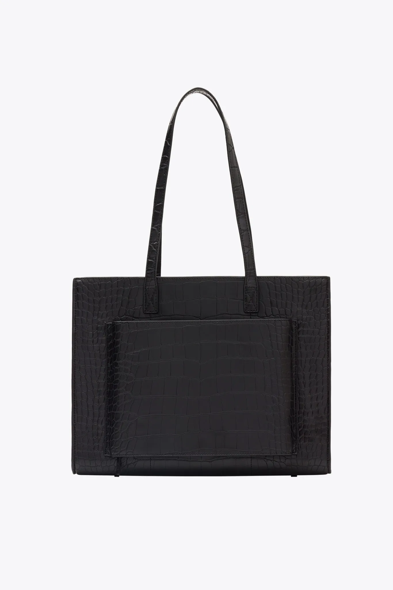 The Work Tote in Black Croc sold by Beis product image thumbnail 3