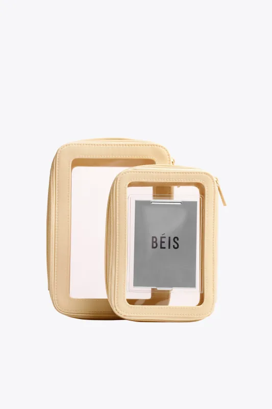 The In Flight Cosmetic Set in Beige sold by Beis