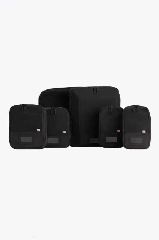The Compression Packing Cubes 6 pc in Black sold by Beis