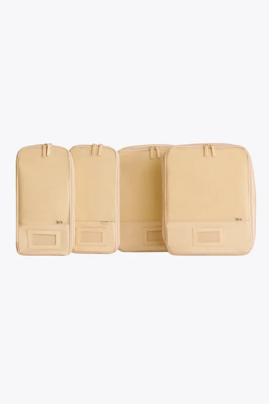 The Compression Packing Cubes 4 pc in Beige sold by Beis
