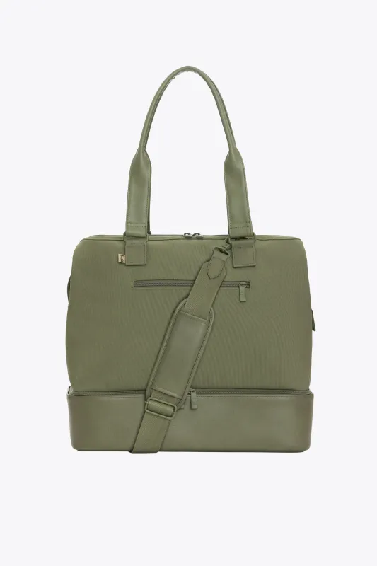 The Mini Weekender in Olive sold by Beis