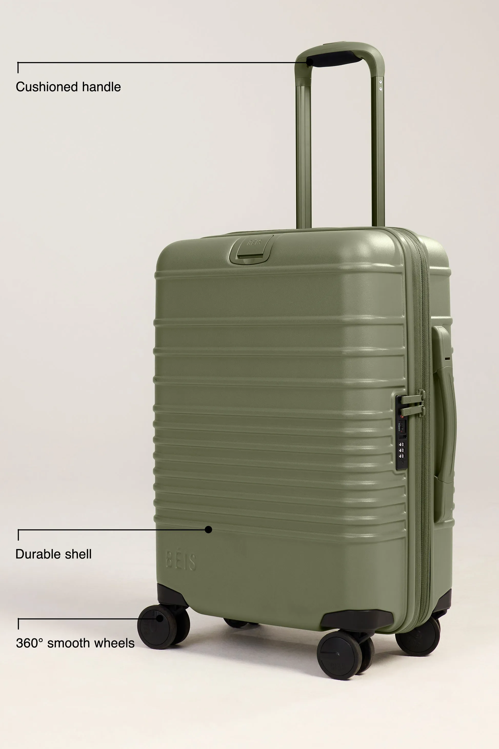 The Carry-On Roller in Olive sold by Beis product image thumbnail 2