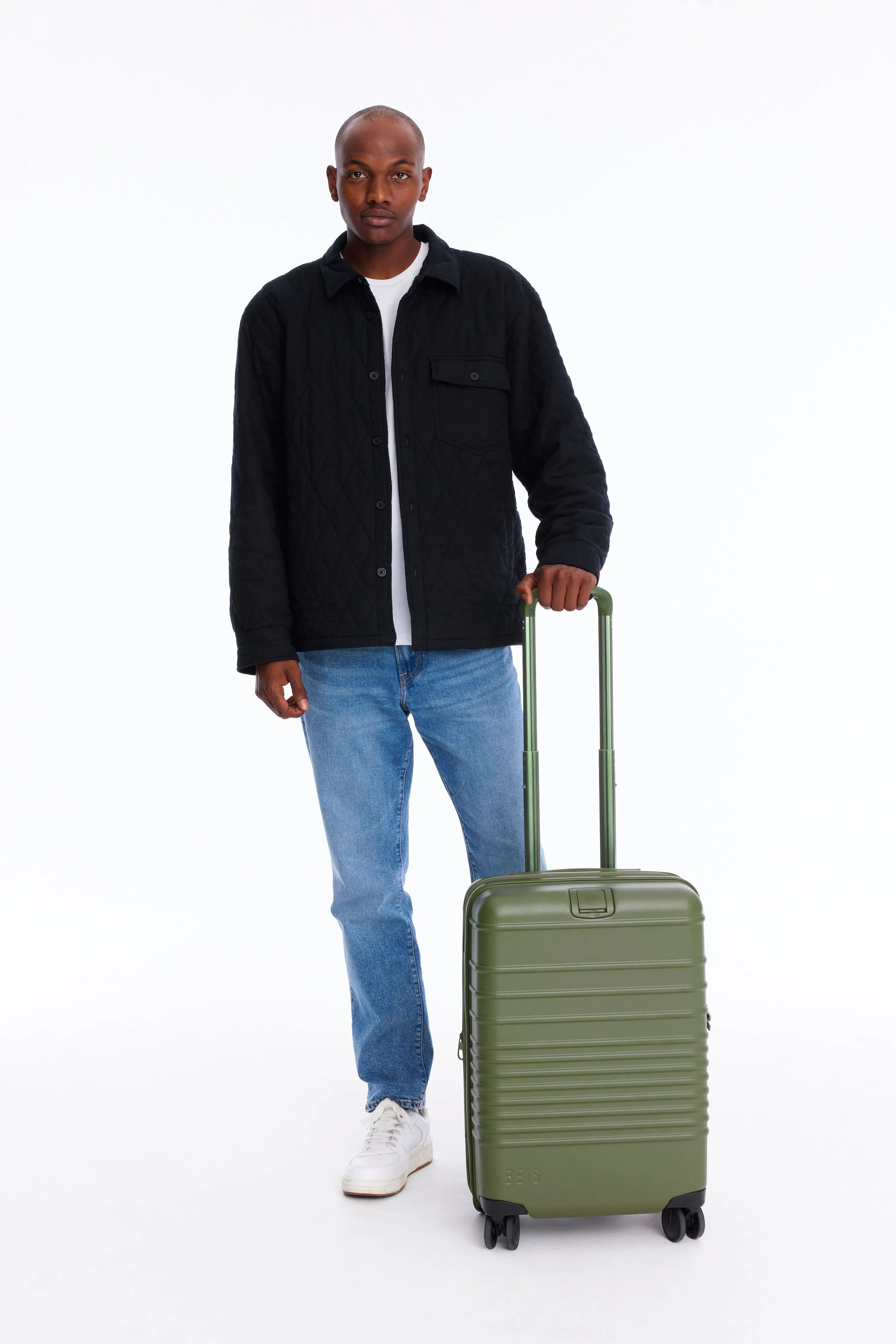 The Carry-On Roller in Olive sold by Beis product image thumbnail 3