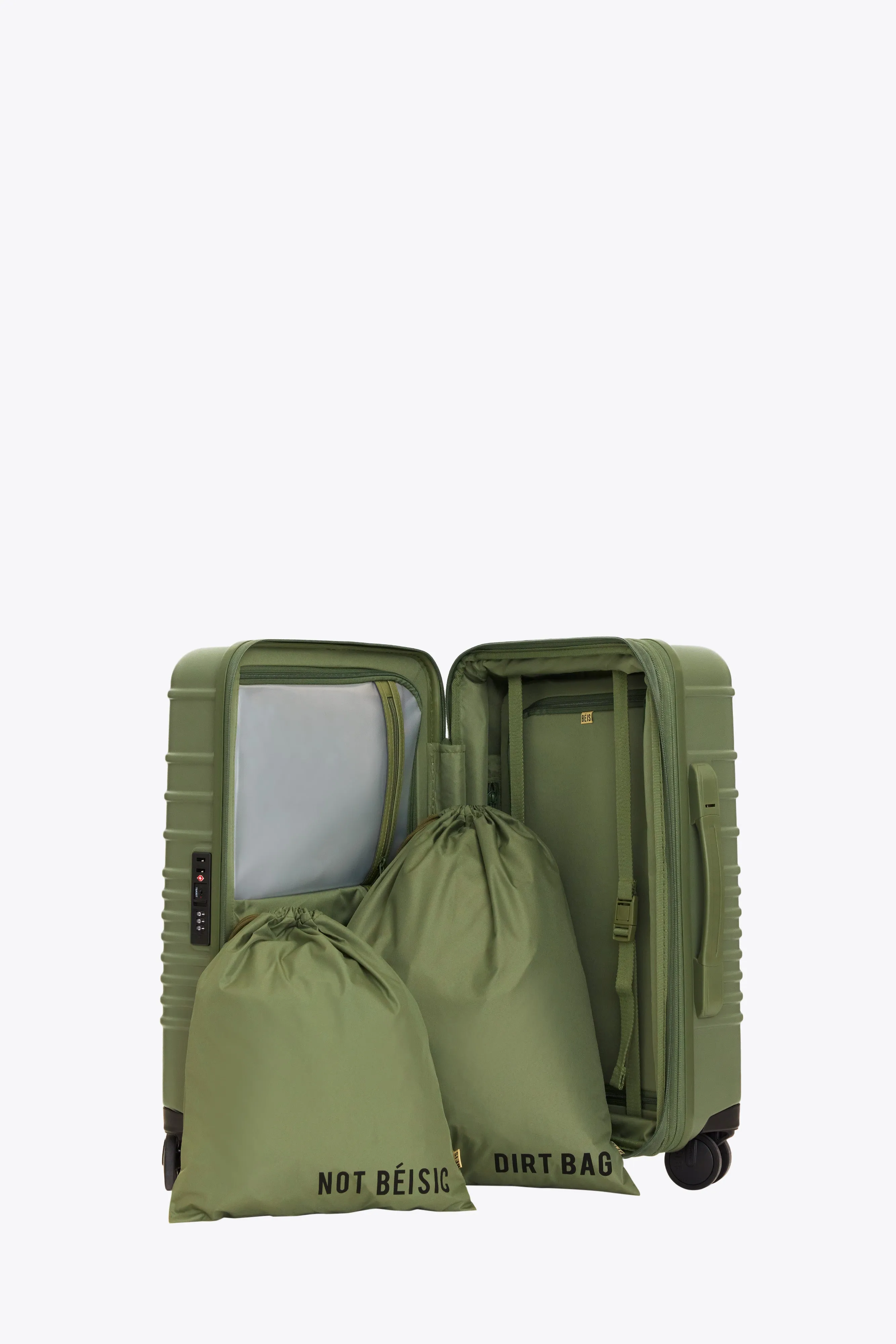 The Carry-On Roller in Olive sold by Beis product image thumbnail 5