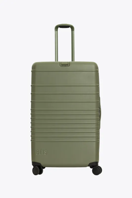 The Large Check-In Roller in Olive made by Beis