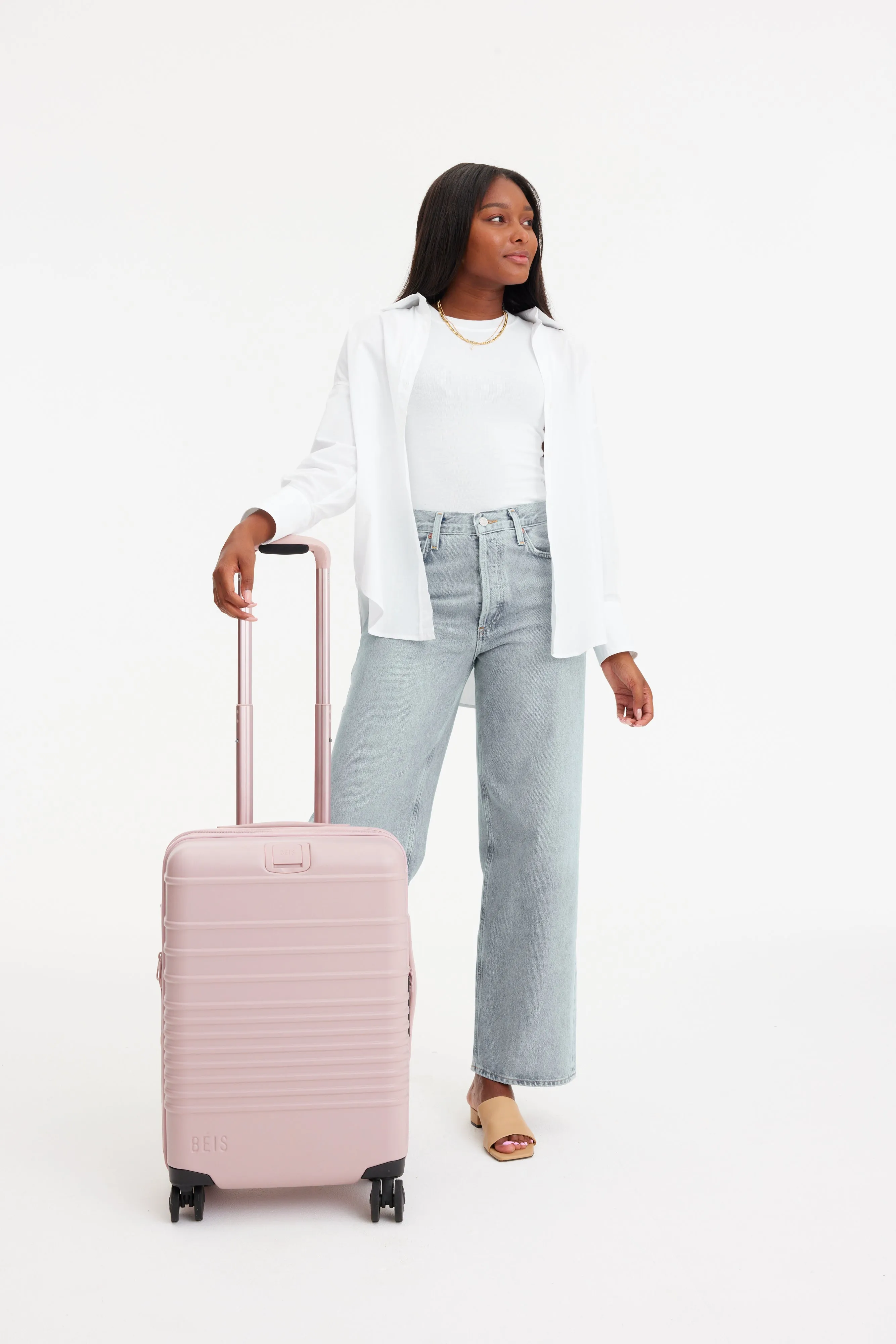 The Carry-On Roller in Atlas Pink sold by Beis product image thumbnail 3
