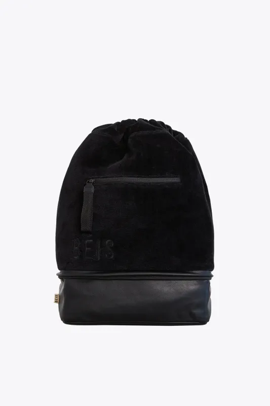 The Terry Backpack Cooler in Black sold by Beis