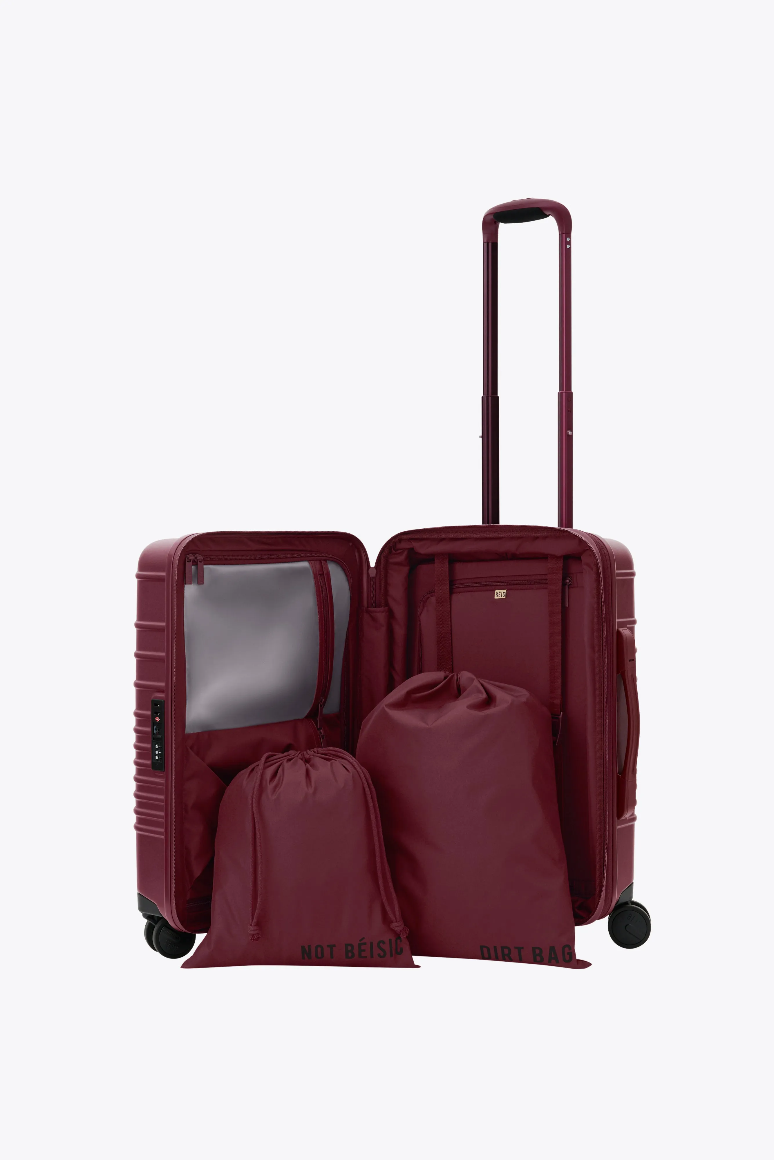 The Carry-On Roller in Burgundy sold by Beis product image thumbnail 4