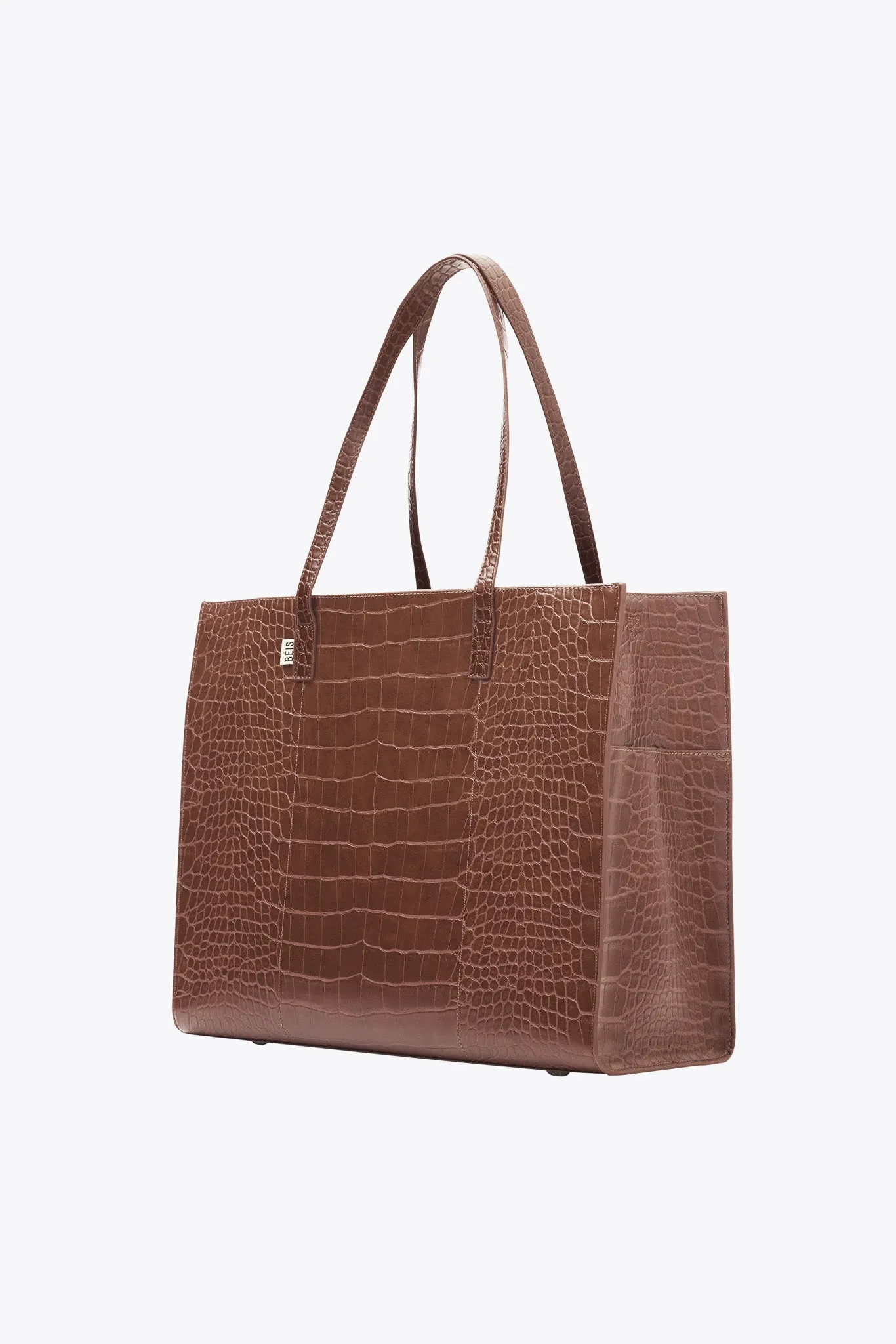 The Large Work Tote in Maple Croc sold by Beis product image thumbnail 2