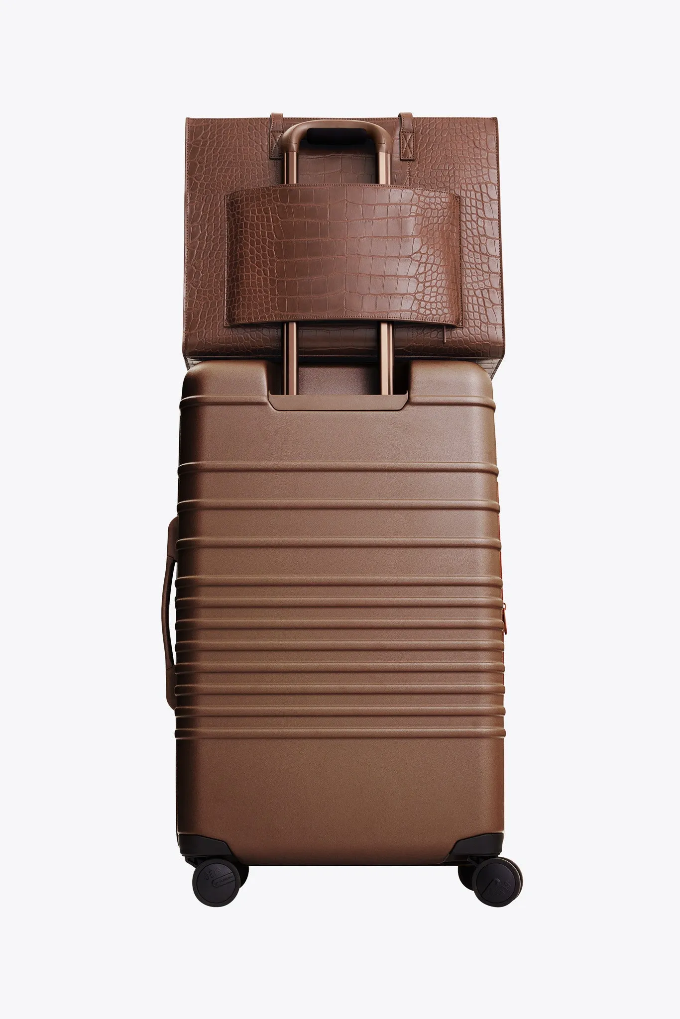 The Large Work Tote in Maple Croc sold by Beis product image thumbnail 5
