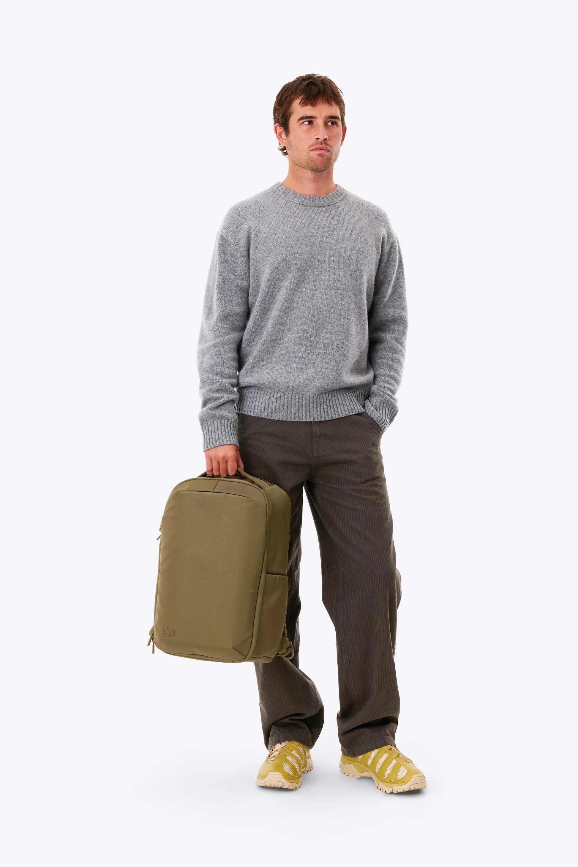 The Pro Travel Backpack in Khaki sold by Beis product image thumbnail 5