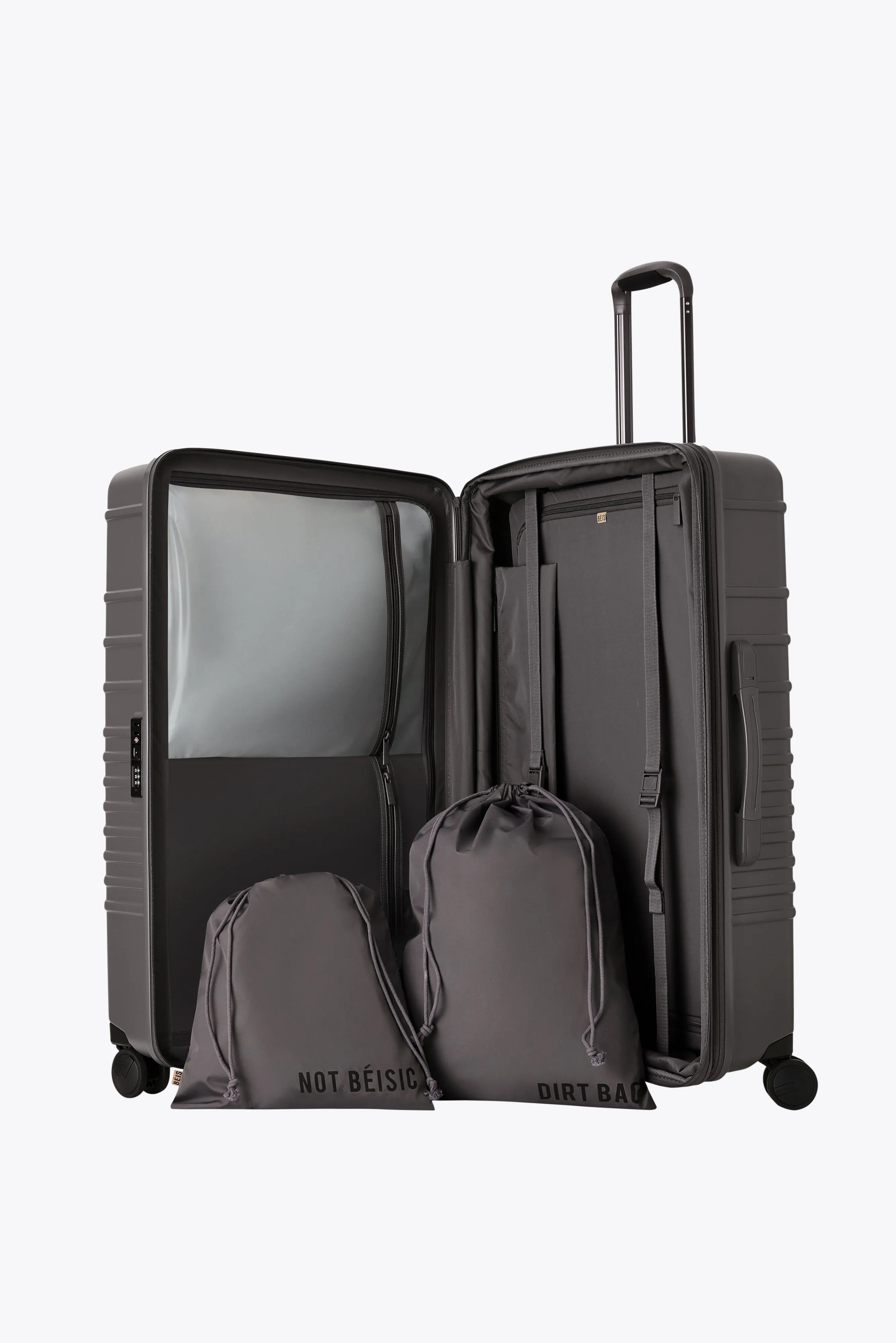 The Large Check-In Roller in Charcoal sold by Beis product image thumbnail 4