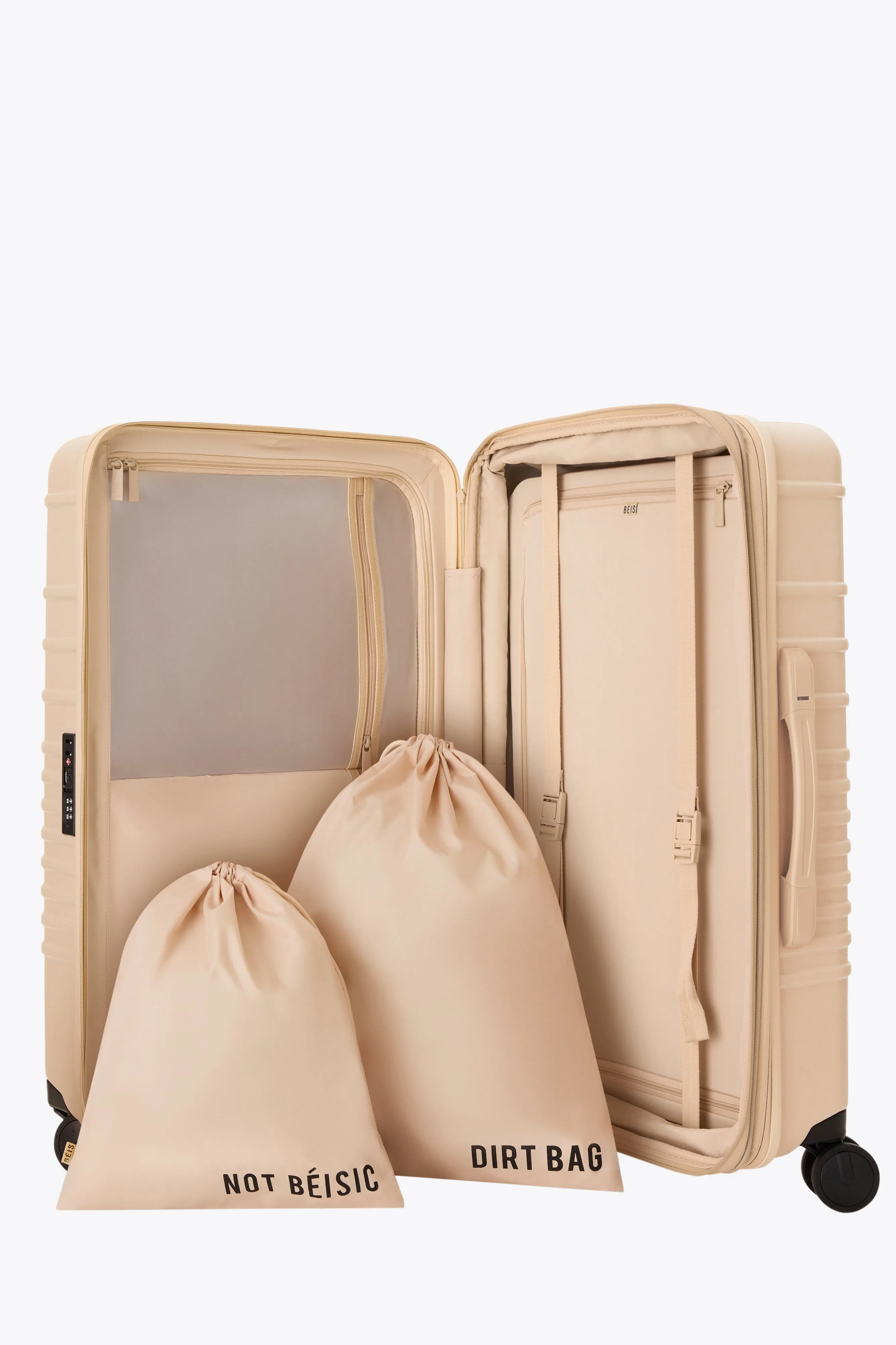 The Medium Check-In Roller in Beige sold by Beis product image thumbnail 4