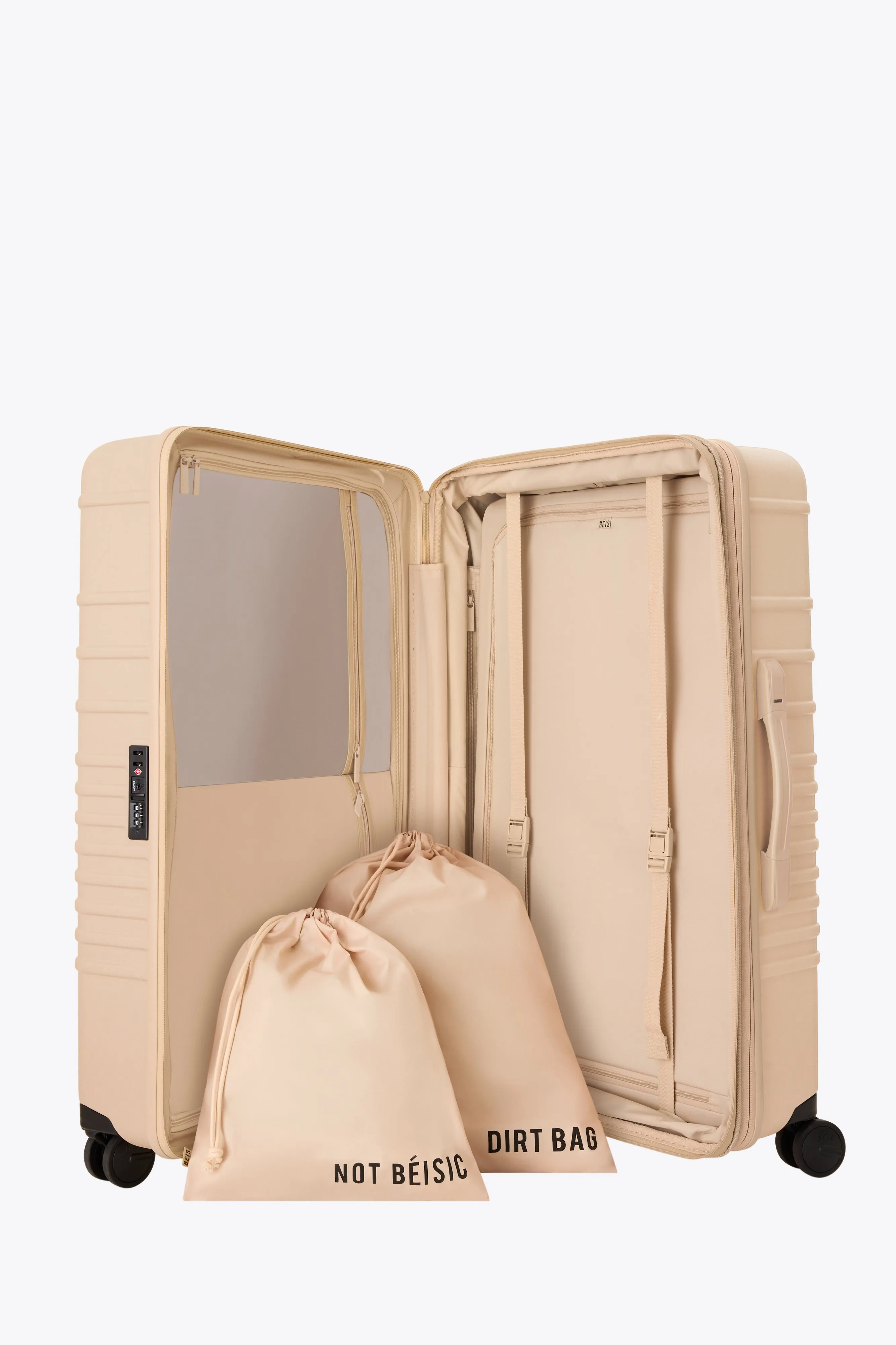 The Large Check-In Roller in Beige sold by Beis product image thumbnail 4