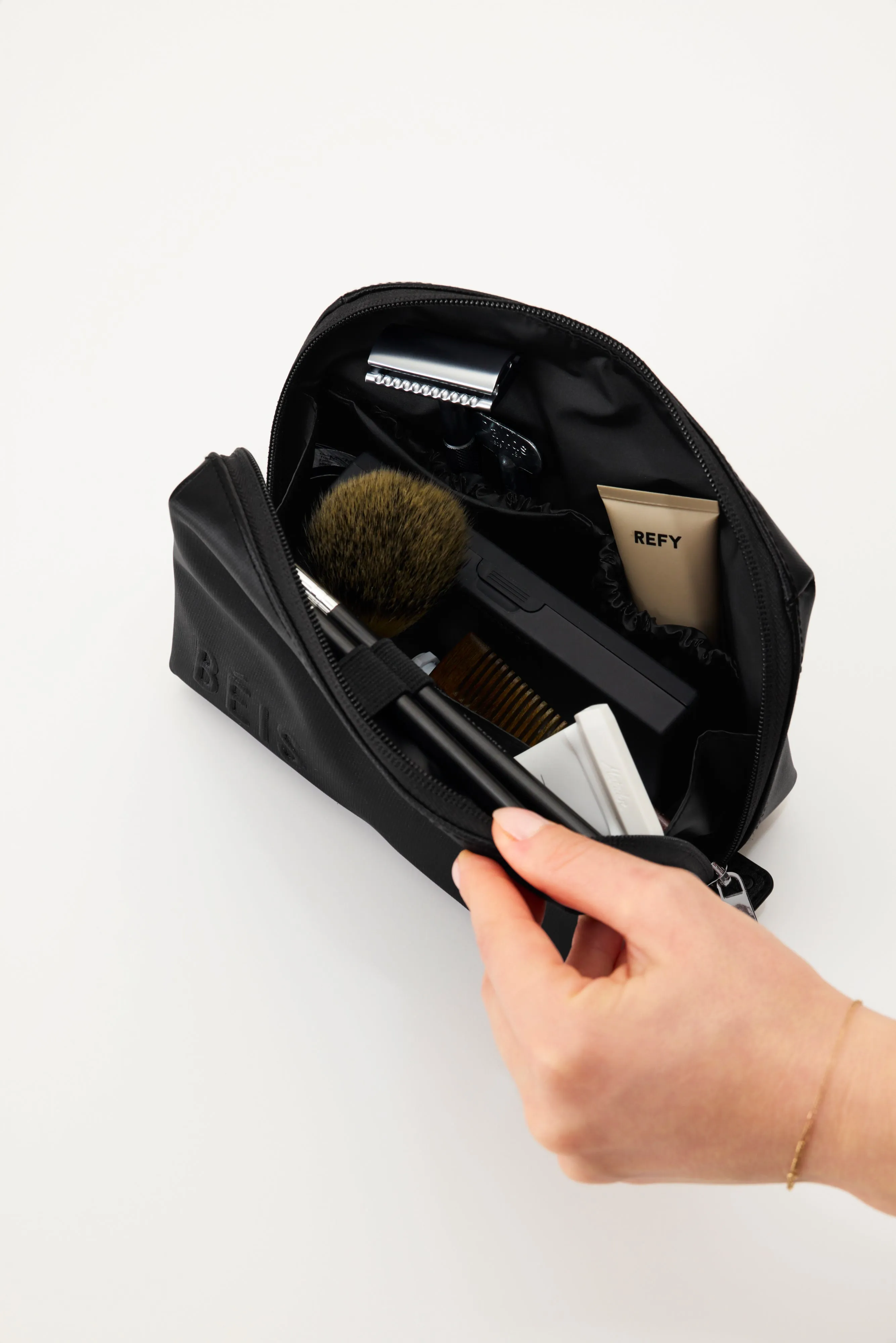 The Small Cosmetic Pouch in Black sold by Beis product image thumbnail 2