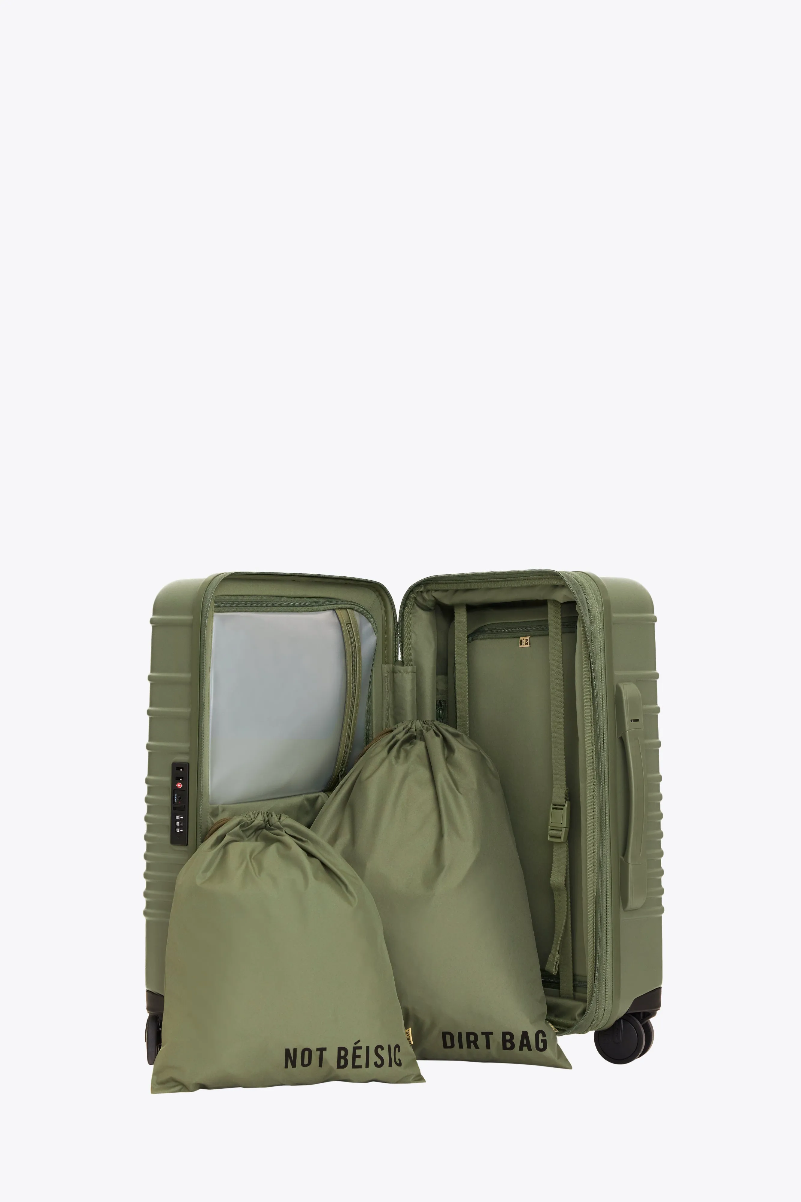 The Medium Check-In Roller in Olive sold by Beis product image thumbnail 4