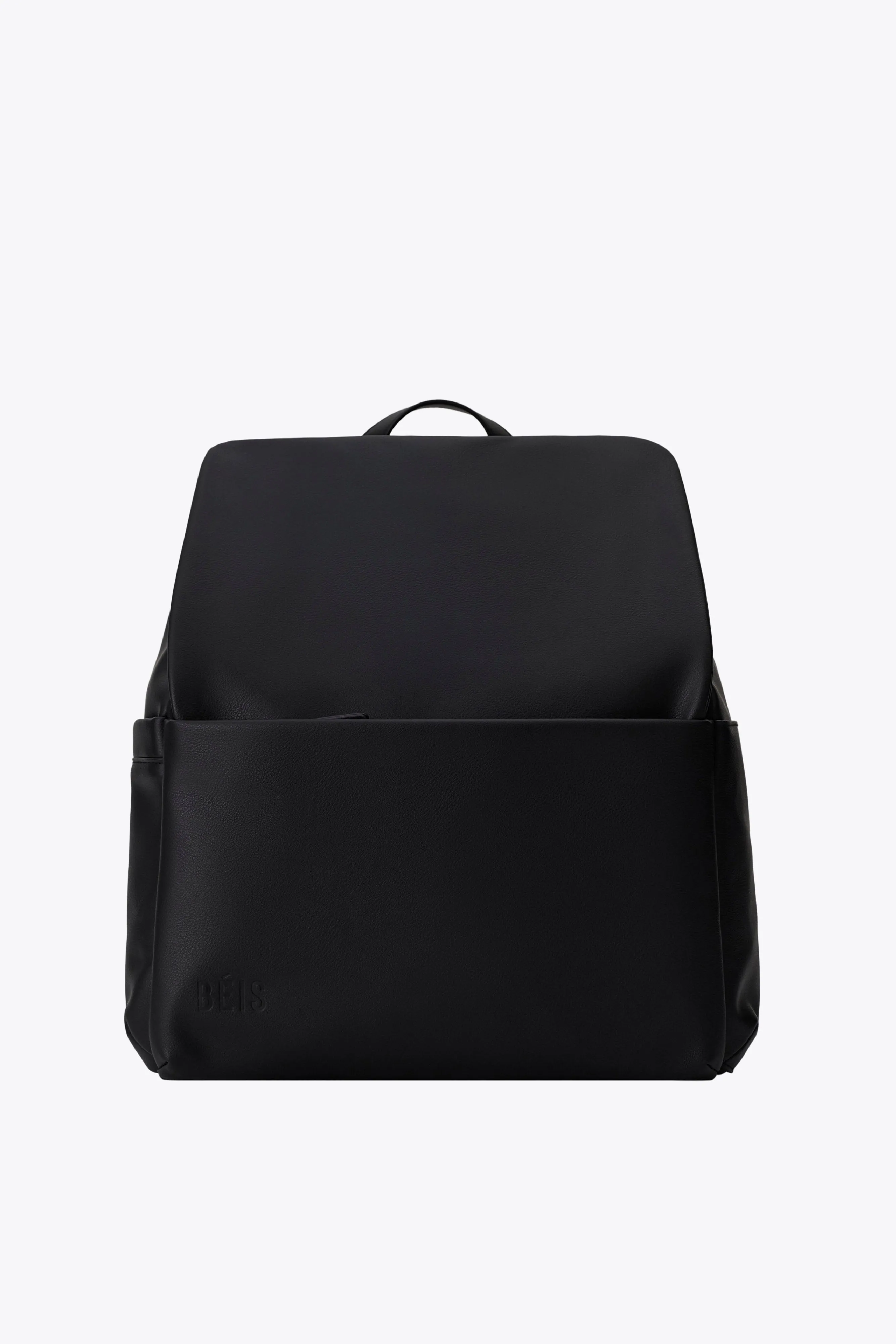The Everyday Diaper Backpack in Black Vegan Leather sold by Beis