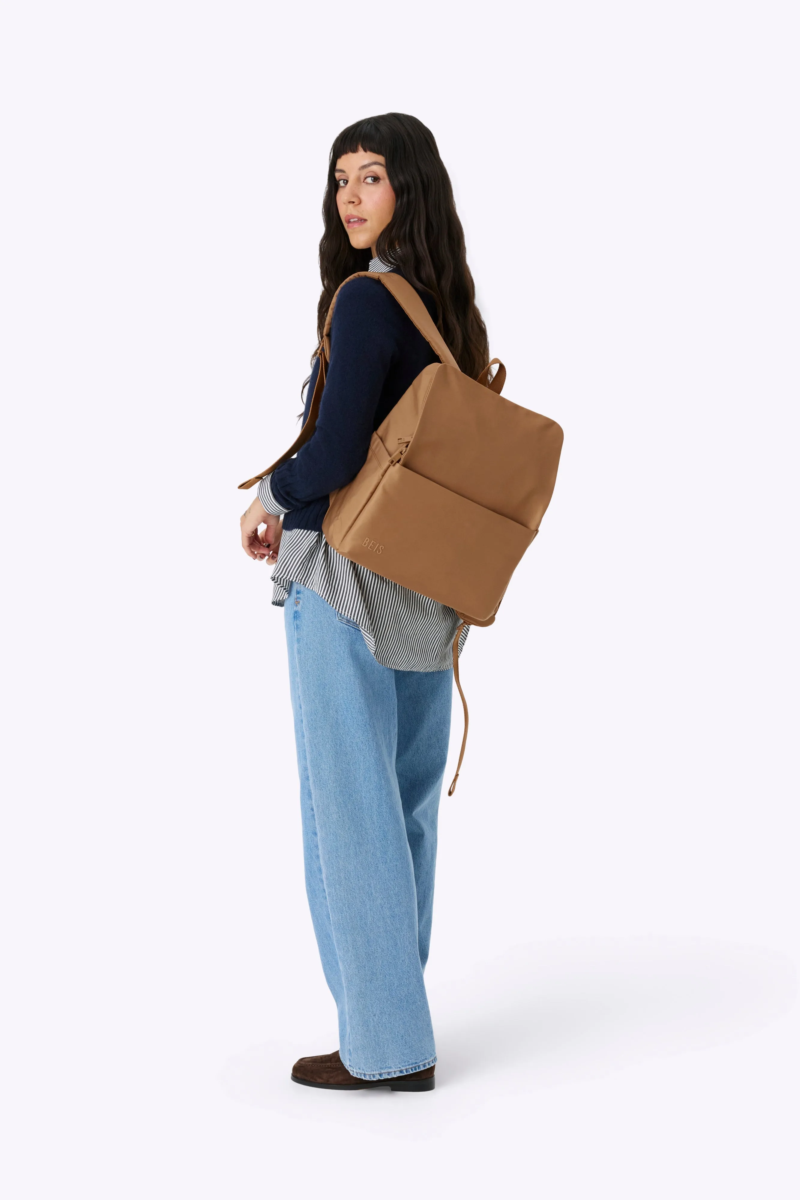 The Everyday Diaper Backpack in Camel Nylon sold by Beis product image thumbnail 4