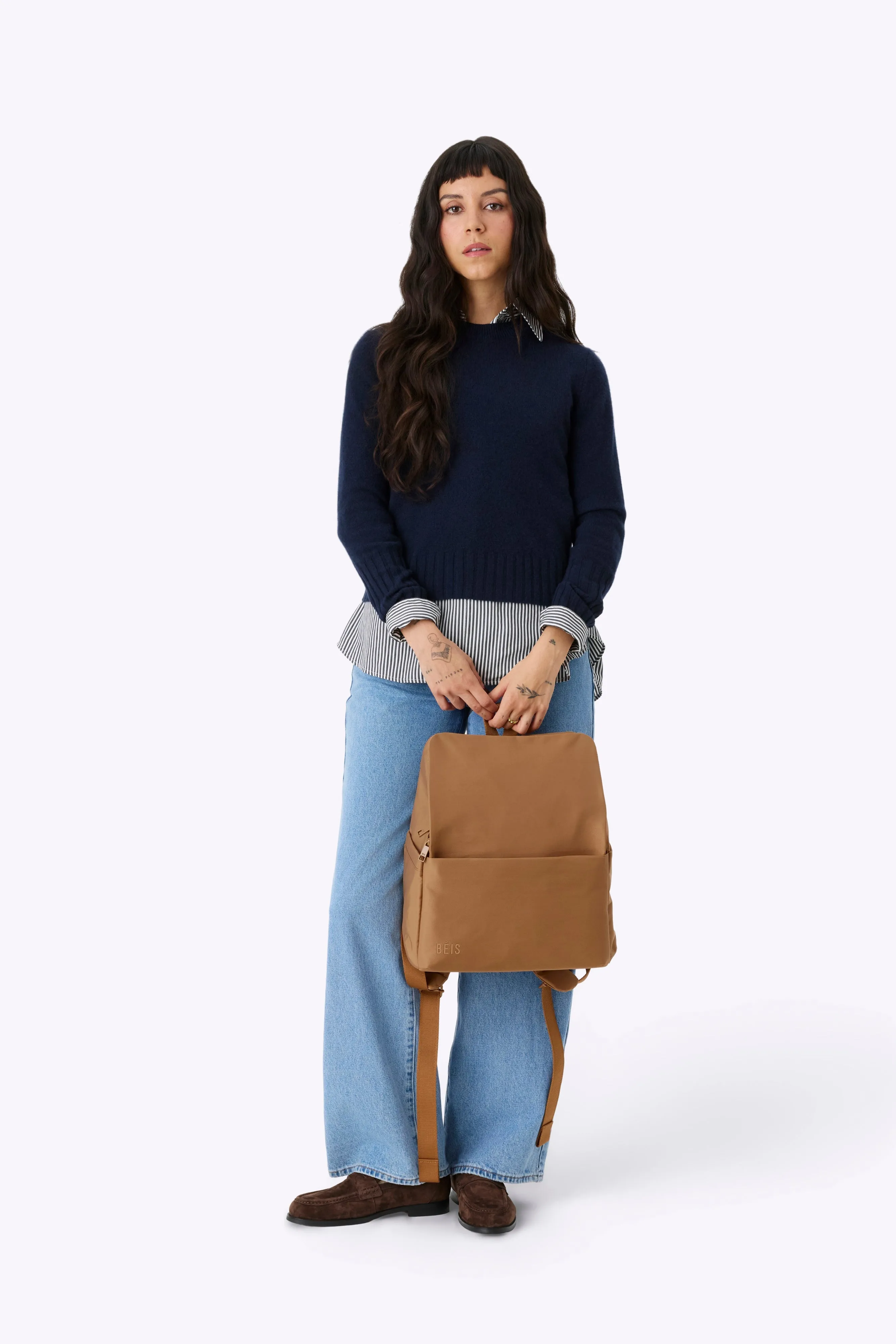 The Everyday Diaper Backpack in Camel Nylon sold by Beis product image thumbnail 5