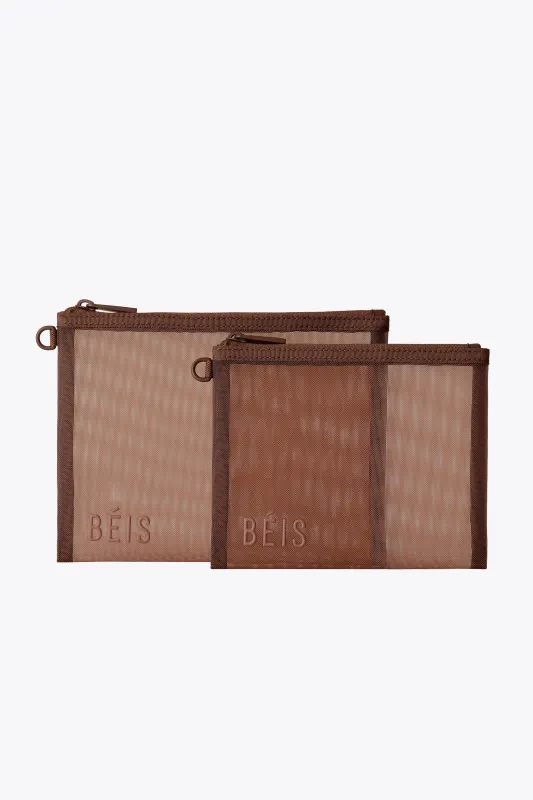 The Mesh Pouch Duo in Maple made by Beis