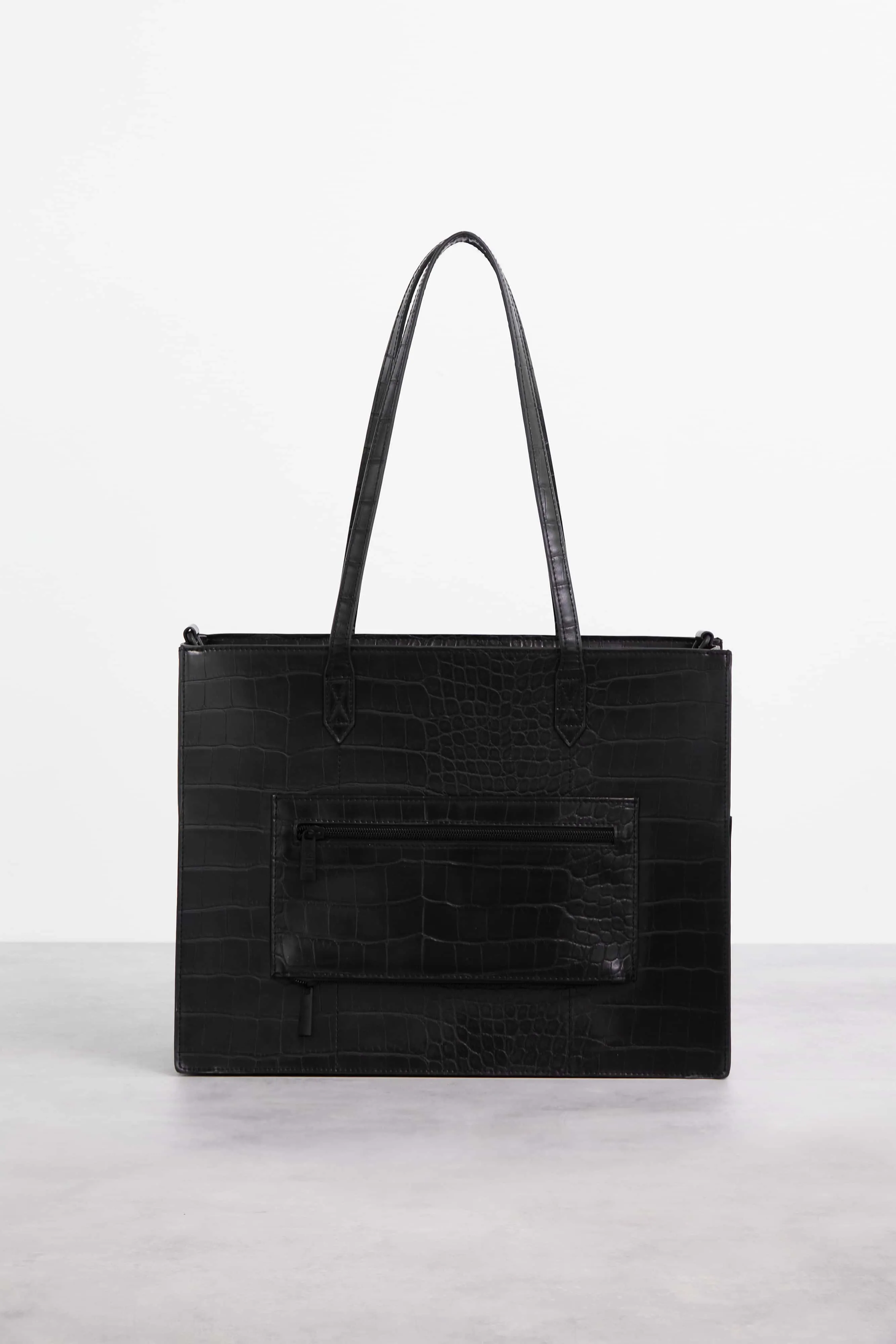 The Work Tote in Black Croc sold by Beis product image thumbnail 5