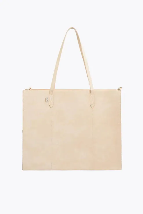The Large Work Tote in Beige sold by Beis