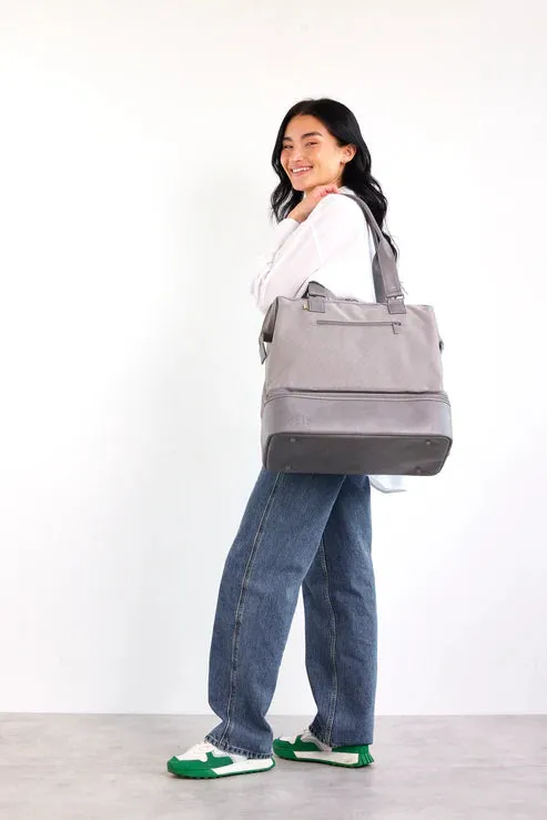 The Convertible Mini Weekender in Grey sold by Beis product image thumbnail 5