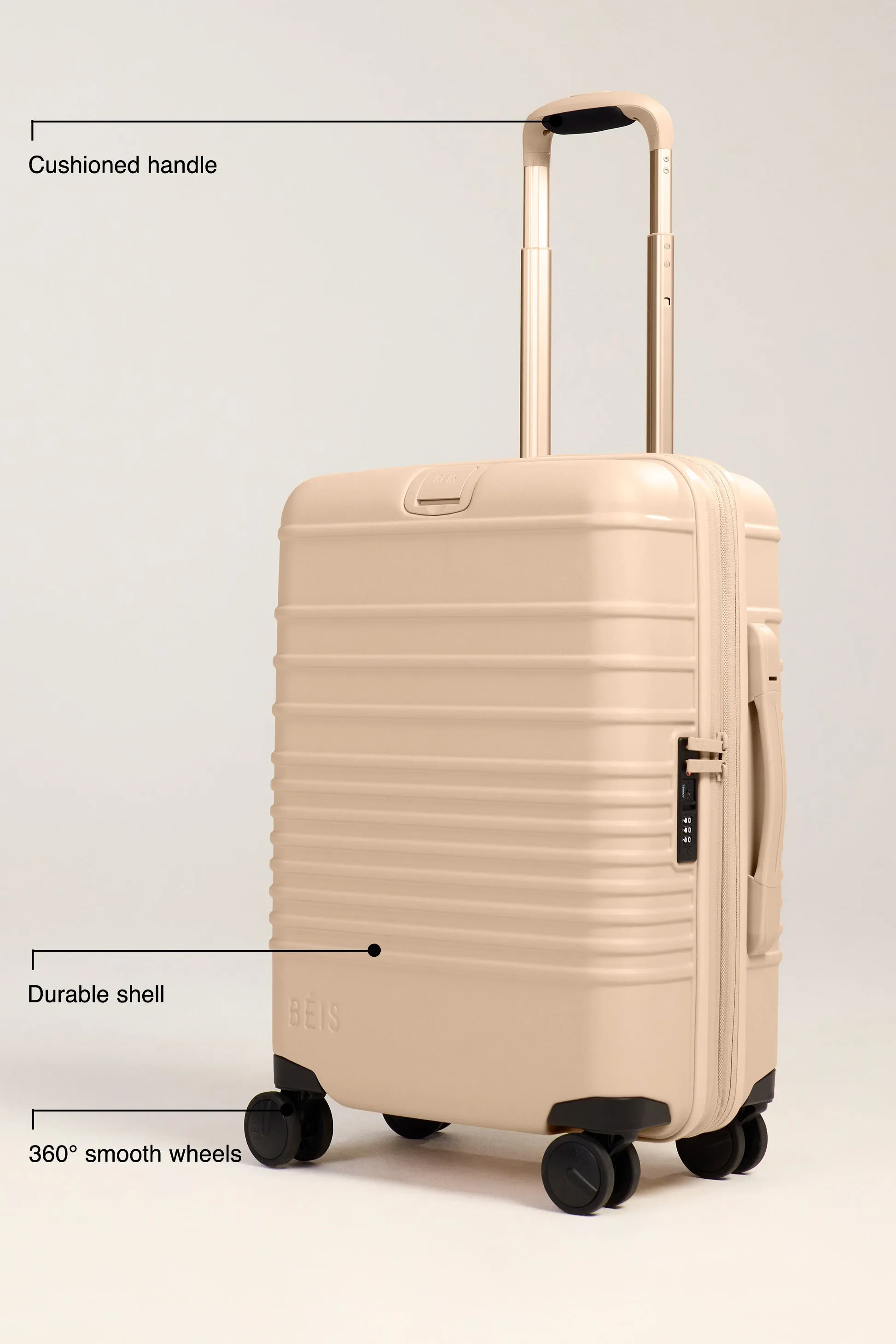The Carry-On Roller in Beige sold by Beis product image thumbnail 2