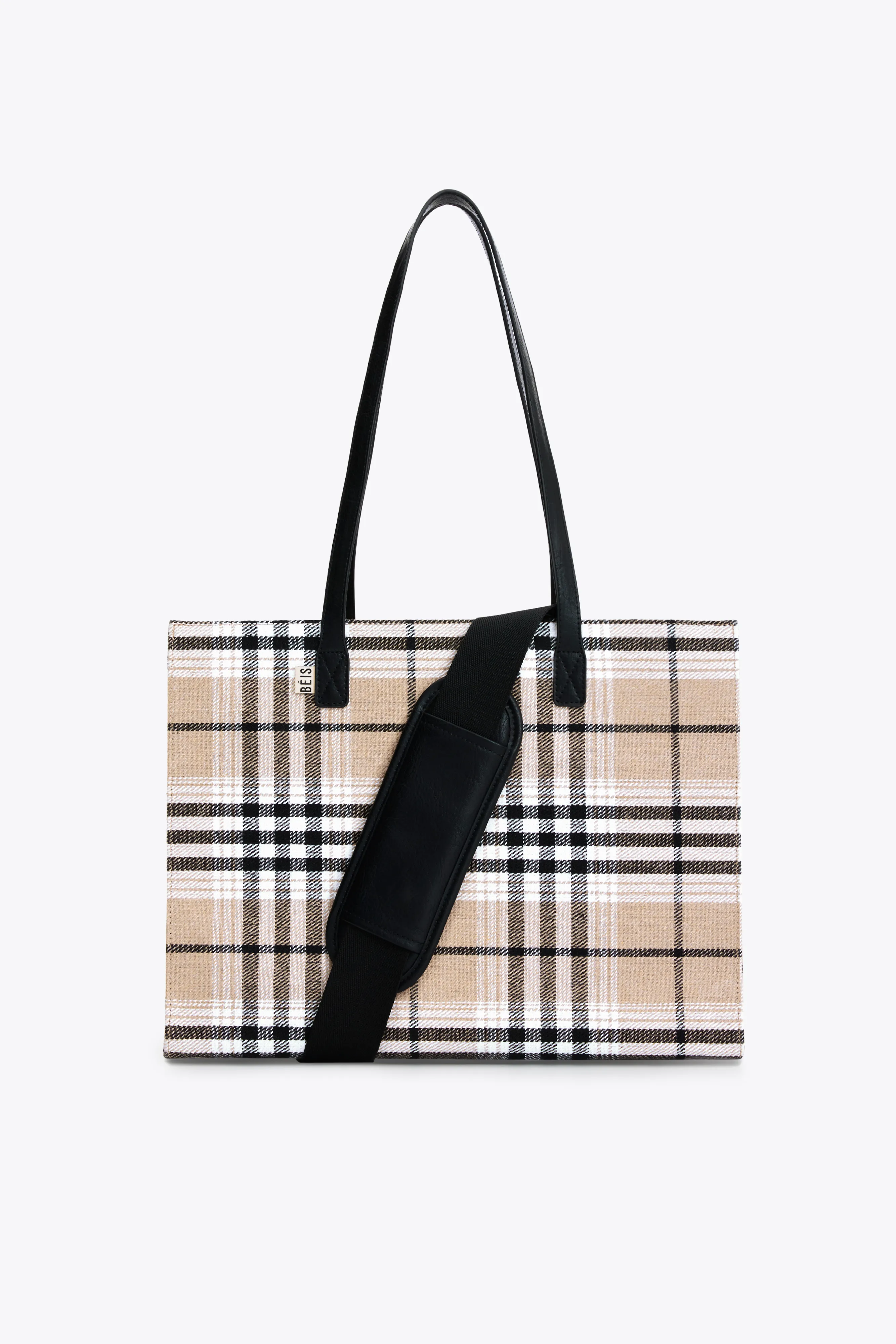 The Work Tote in Plaid sold by Beis