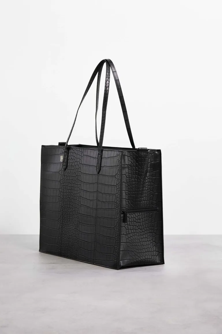 The Large Work Tote in Black Croc sold by Beis product image thumbnail 3