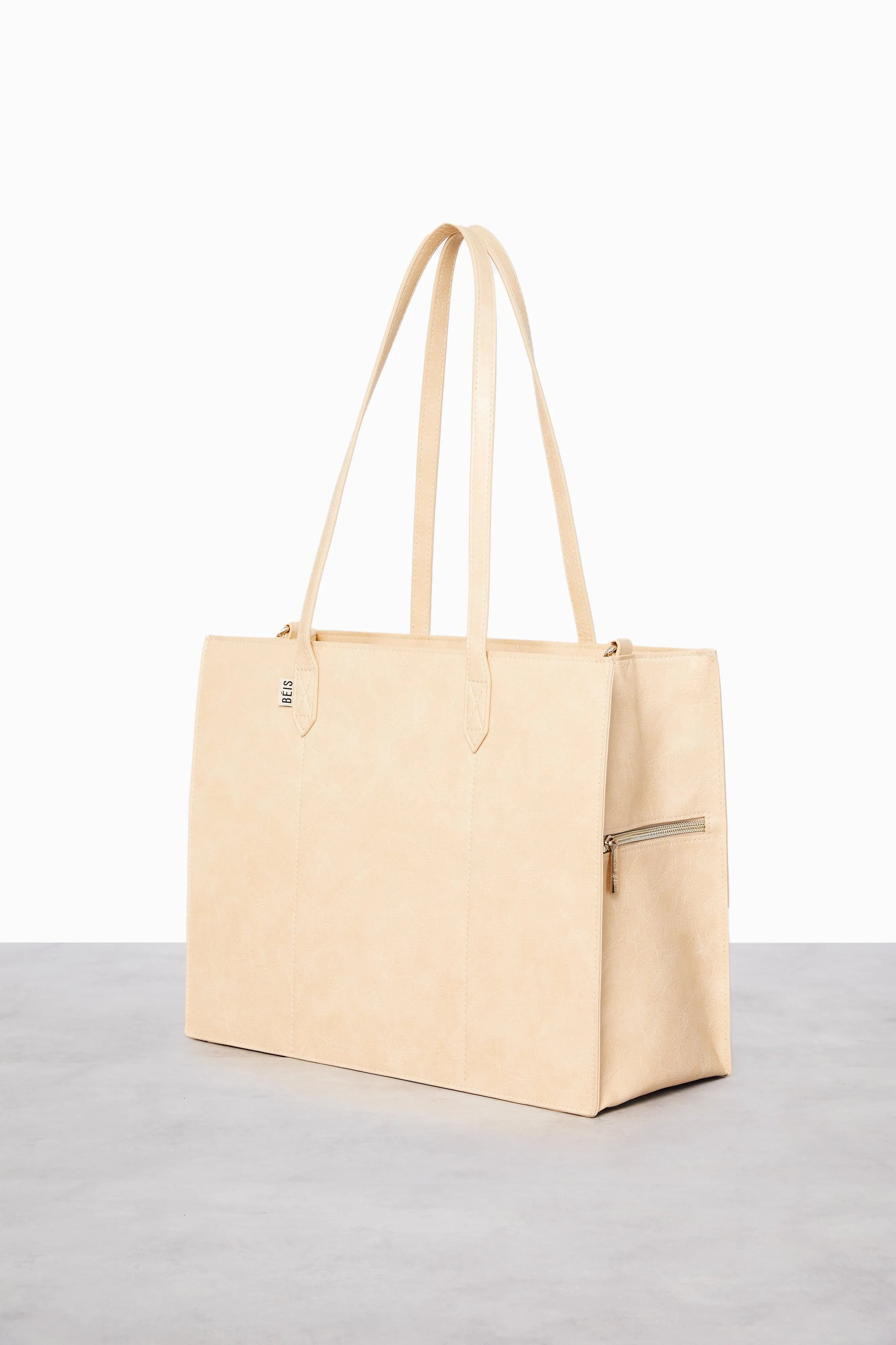 The Work Tote in Beige sold by Beis product image thumbnail 3