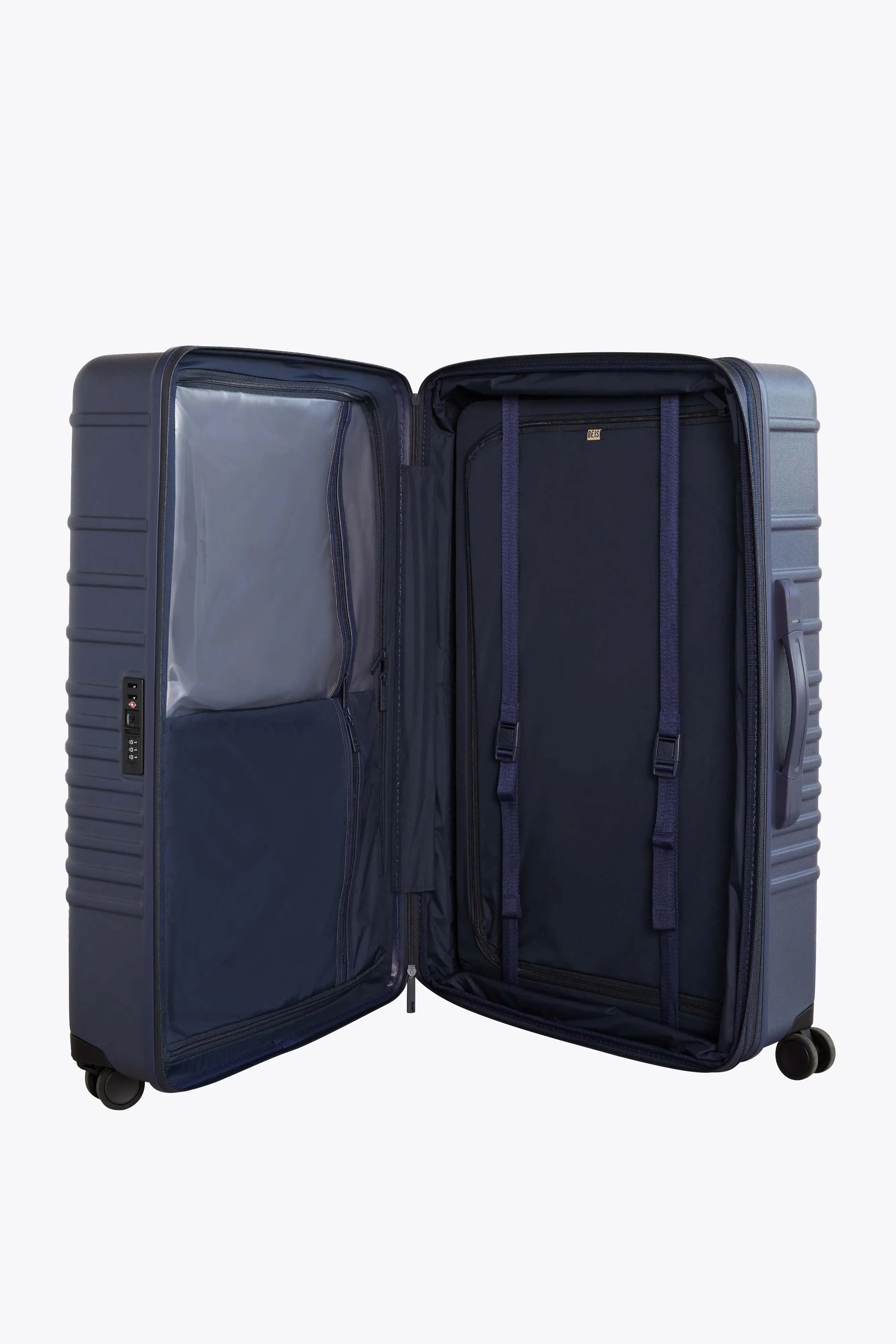 The Medium Check-In Roller in Navy sold by Beis product image thumbnail 4