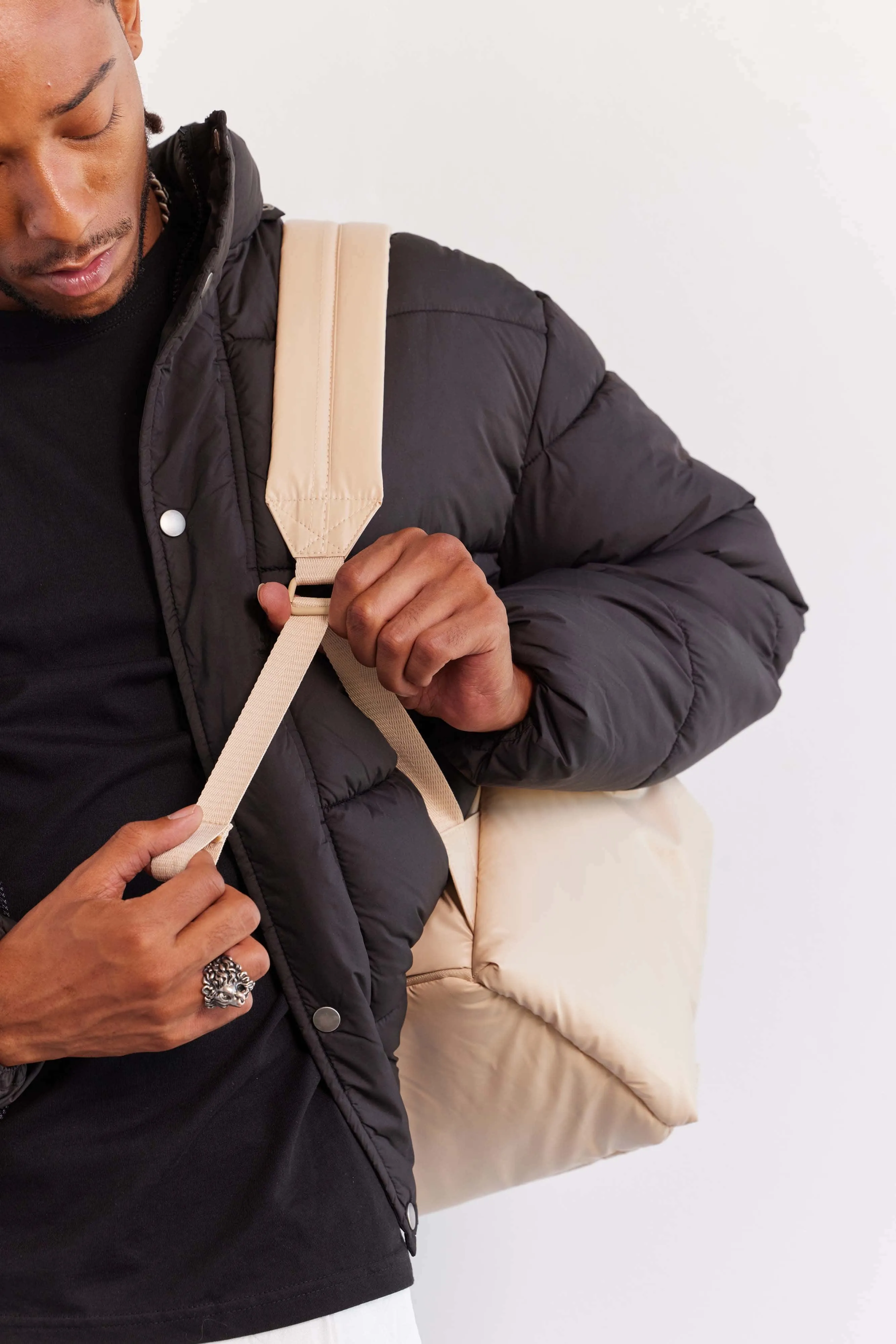 The Cargo Backpack in Beige sold by Beis product image thumbnail 5