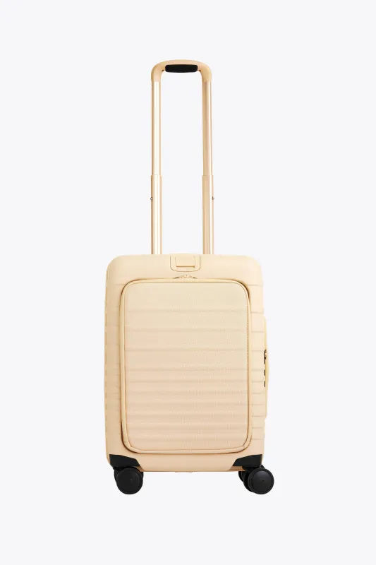 The Front Pocket Carry-On Roller in Beige made by Beis