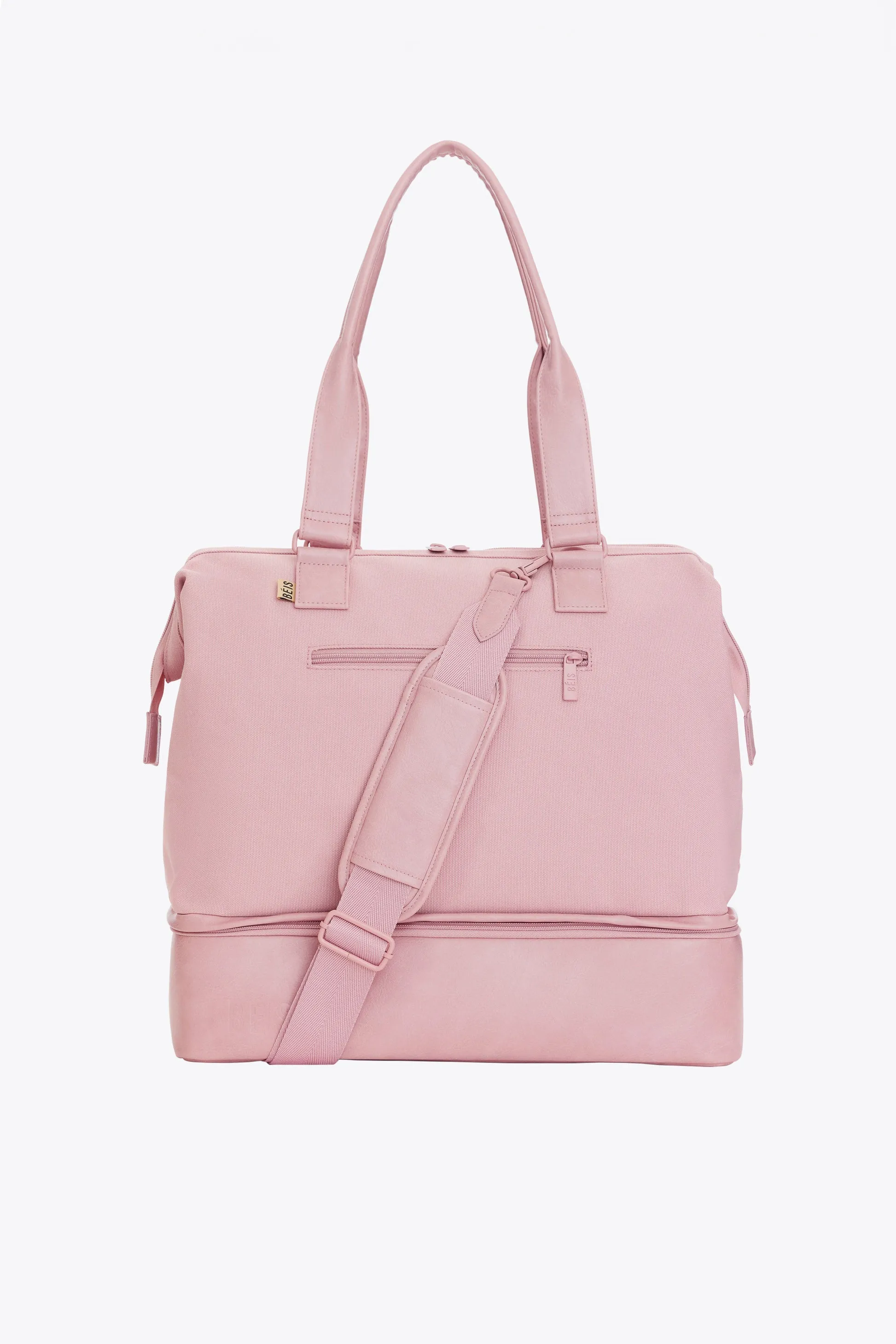 The Convertible Mini Weekender in Atlas Pink sold by Beis