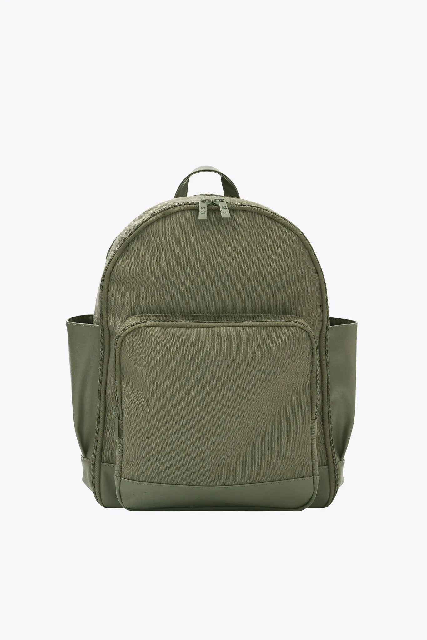 The Travel Backpack in Olive sold by Beis