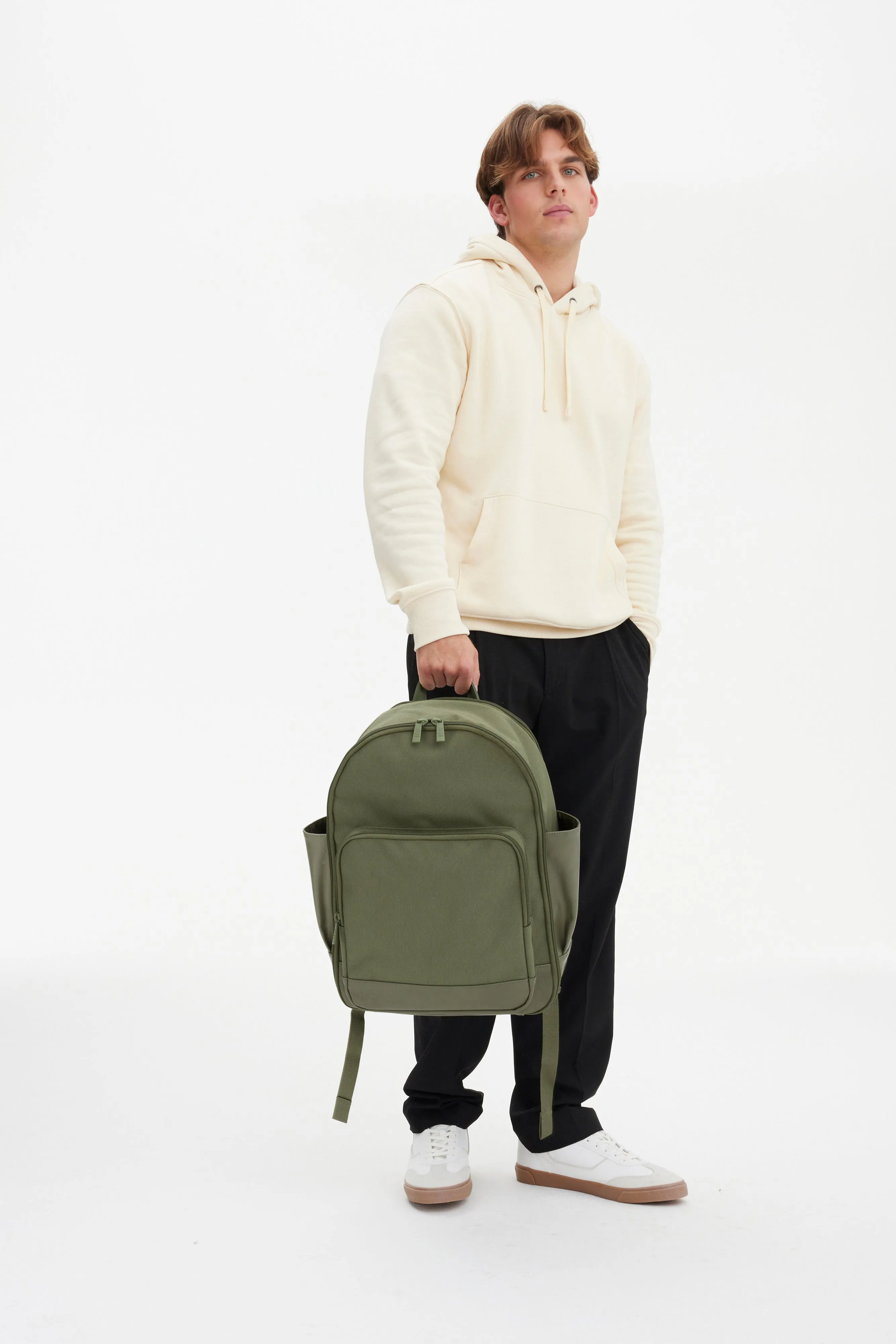 The Travel Backpack in Olive sold by Beis product image thumbnail 5