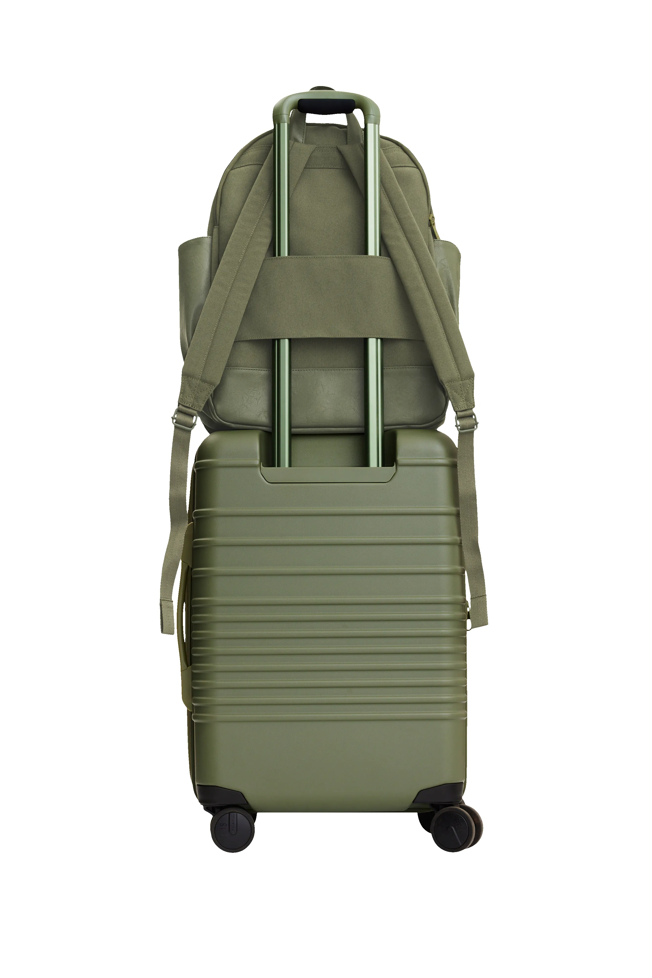 The Travel Backpack in Olive sold by Beis product image thumbnail 4