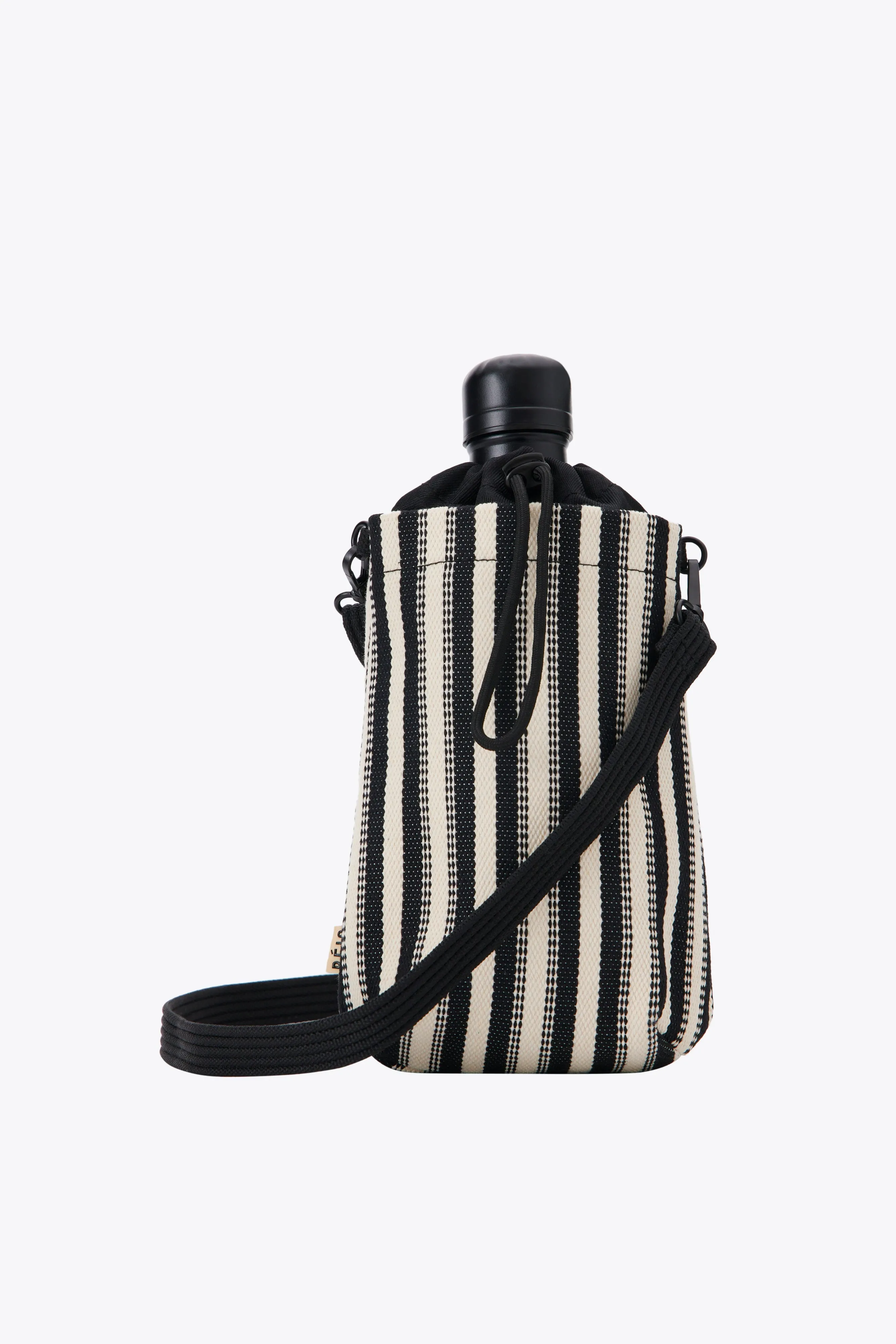 The Water Bottle Crossbody in Black Stripe sold by Beis product image thumbnail 3
