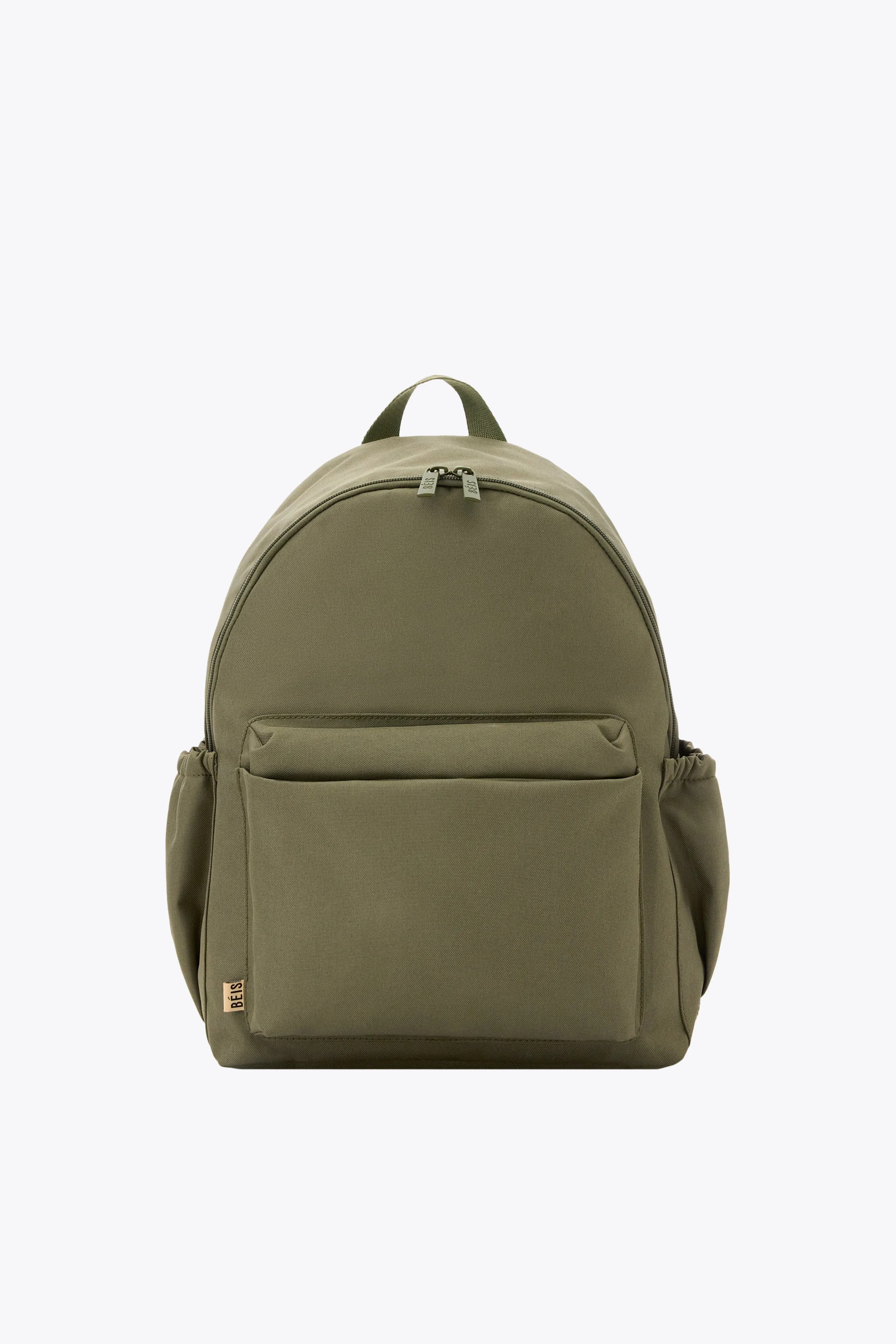 The BÉISics Backpack in Olive sold by Beis