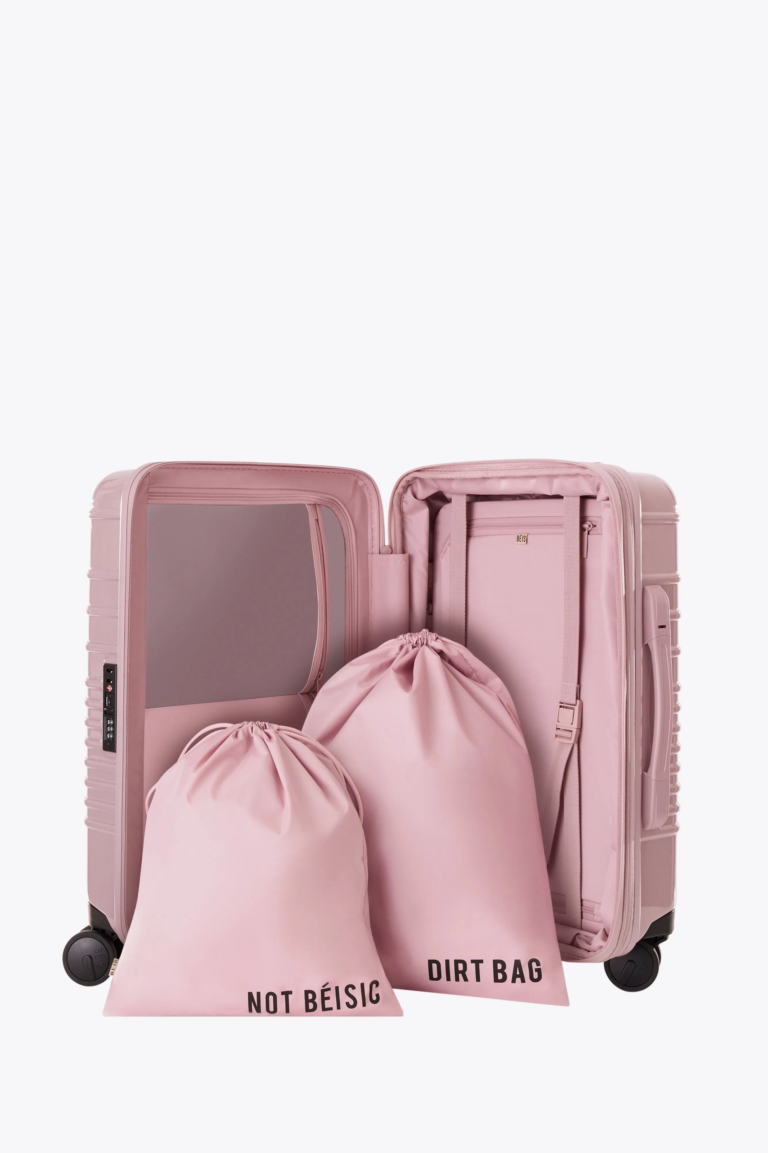 The Carry-On Roller in Glossy Atlas Pink sold by Beis product image thumbnail 4